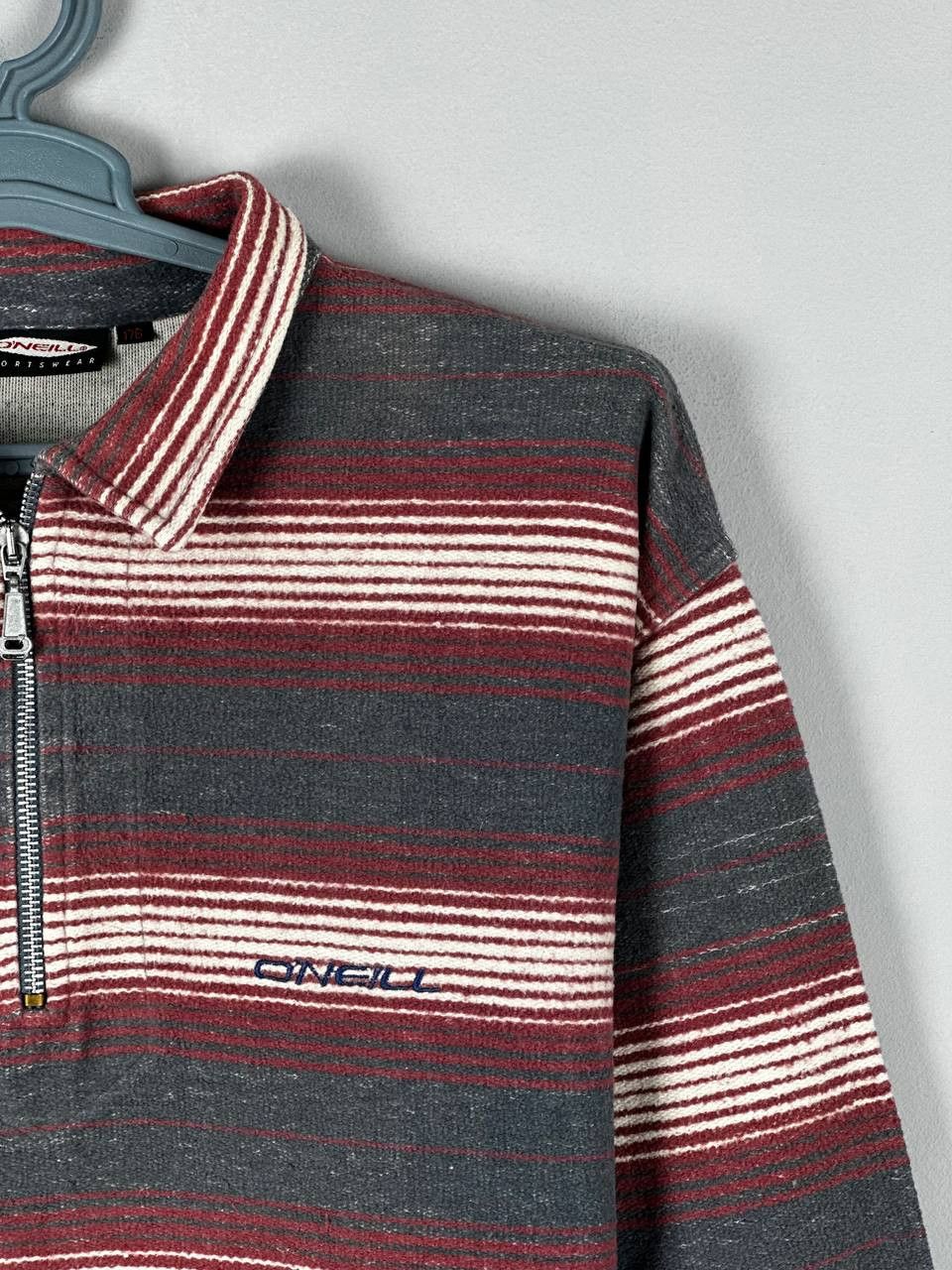 O'Neill Vintage 90s Oneill Sweatshirt Rare Rugby Striped Size US M / EU 48-50 / 2 - 4 Thumbnail