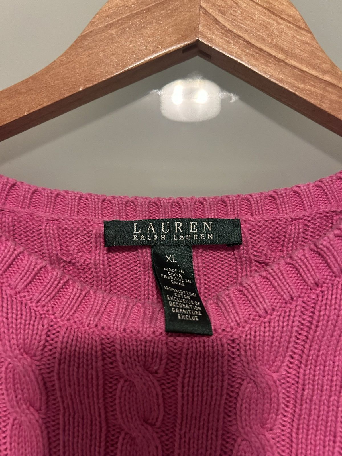 Lauren Ralph Lauren Ralph Lauren Lauren sweater cable knit pink women’s xl Size XL / US 12-14 / IT 48-50 - 2 Thumbnail