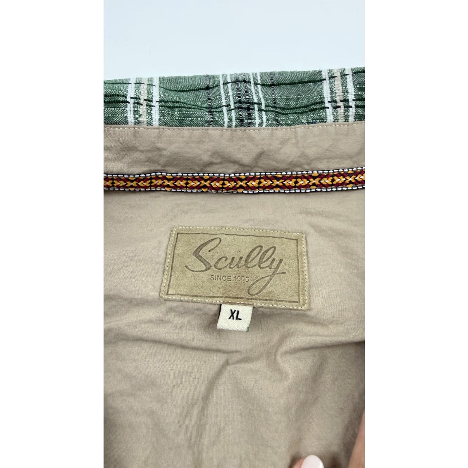 Scully Scully Shirt Mens Extra Large Green Plaid Short Sleeve Button Up Western Casual Size US XL / EU 56 / 4 - 6 Thumbnail