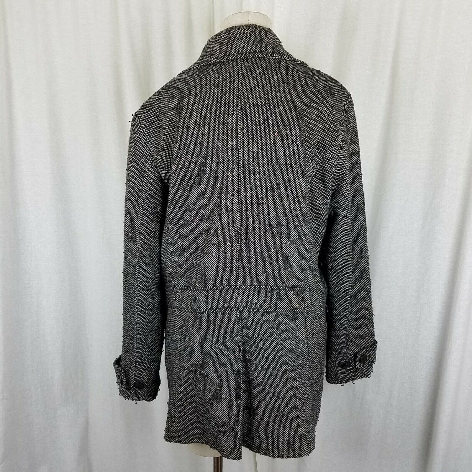 Eddie Bauer Vtg Eddie Bauer Double Breasted Wool Tweed Peacoat Car Coat Size L / US 10 / IT 46 - 4 Thumbnail