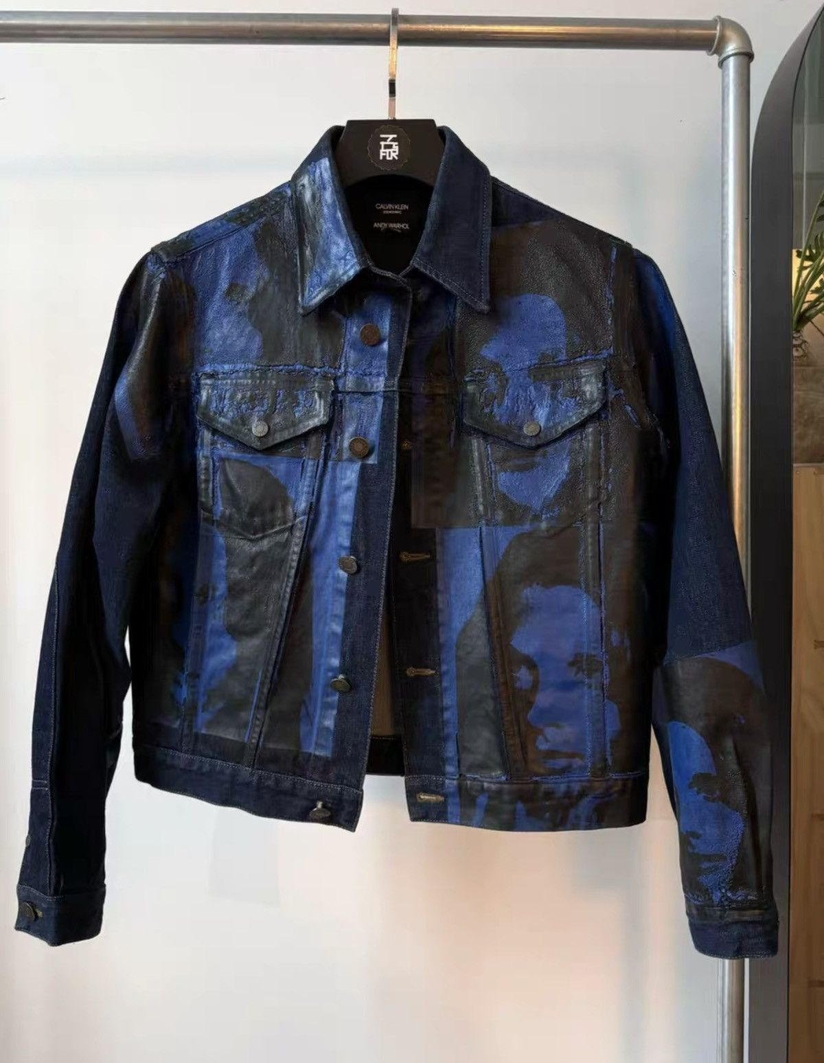 Calvin Klein CALVIN KLEIN 205W39NYC 2018 Runway Printed Denim Jacket Size US L / EU 52-54 / 3 - 1 Thumbnail
