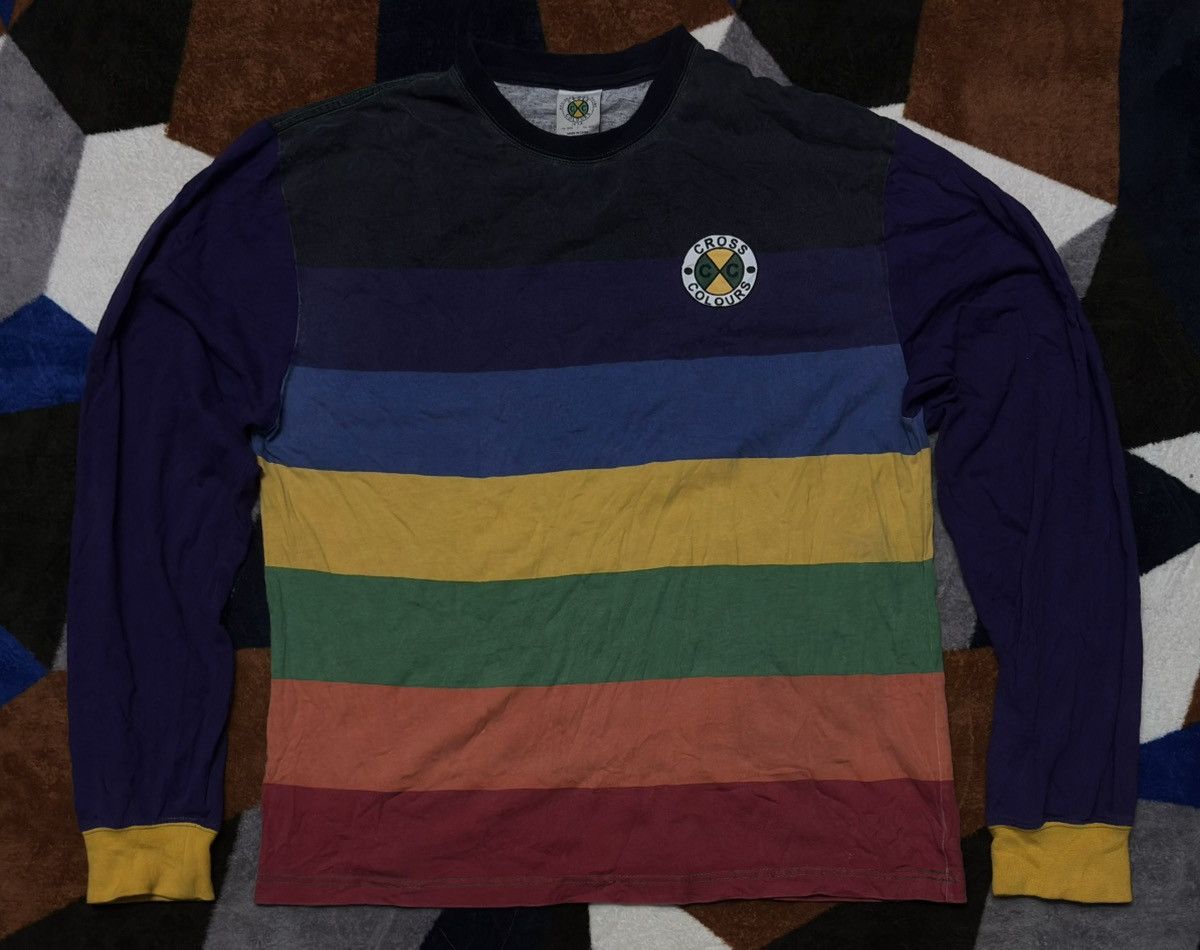 Cross Colours Vintage Cross Colours Stripe Shirt Size US M / EU 48-50 / 2 - 2 Thumbnail