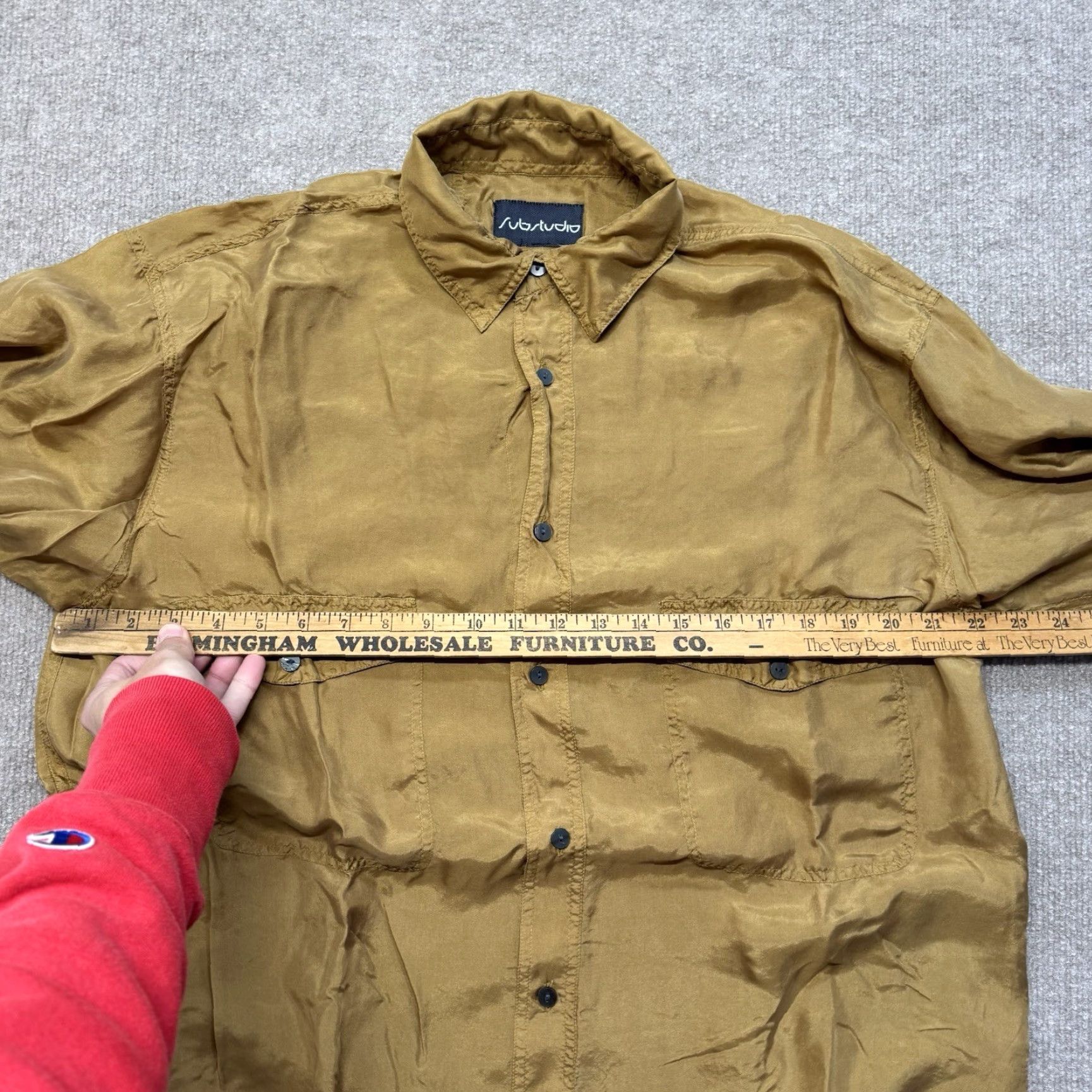 Vintage VINTAGE Substudio Silk Button-Up Shirt Mens L 80s Golden Brown Club Dance Rave Size US L / EU 52-54 / 3 - 5 Thumbnail