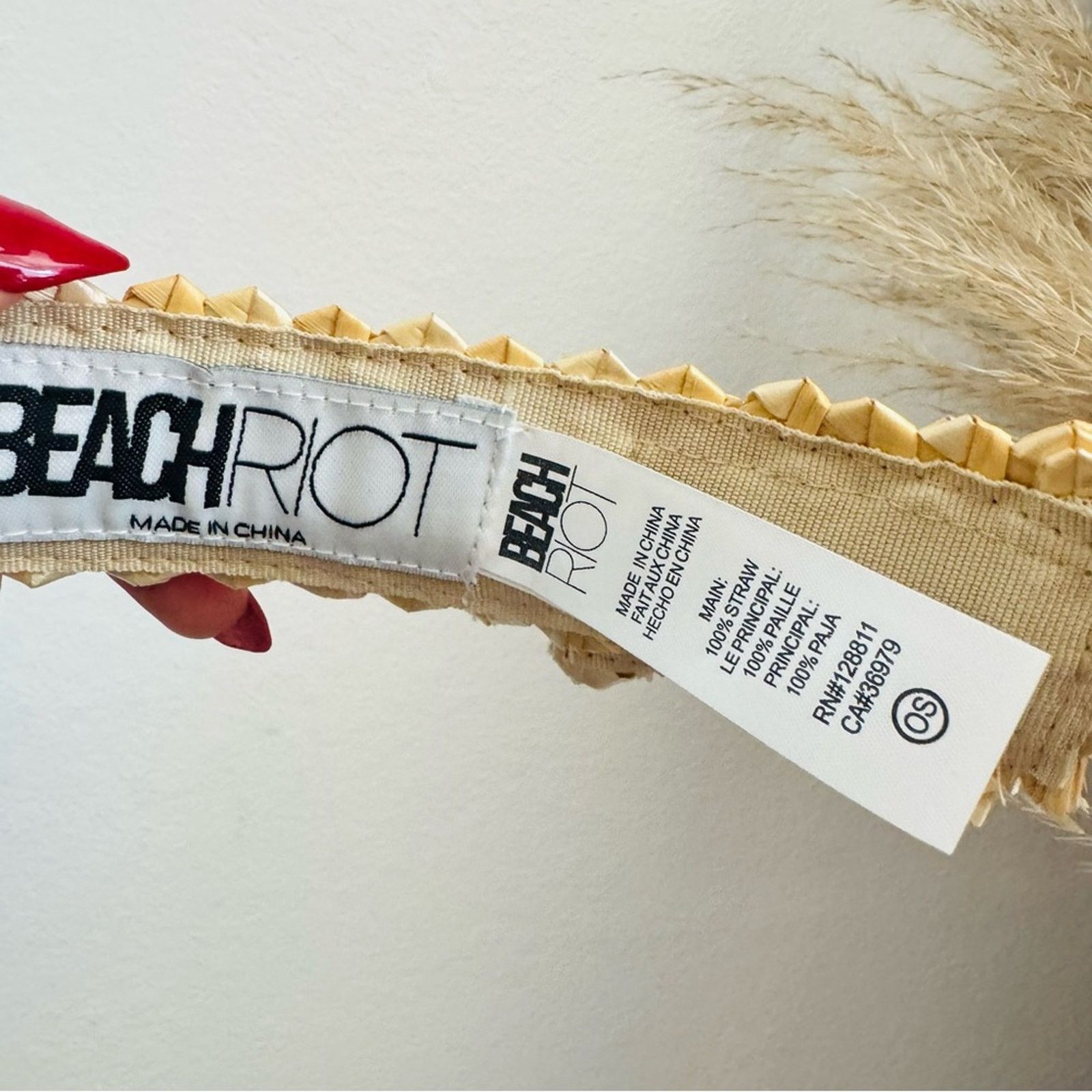 ANTHROPOLOGIE BEACH RIOT Tan Woven Straw $78 Visor Wide Hat