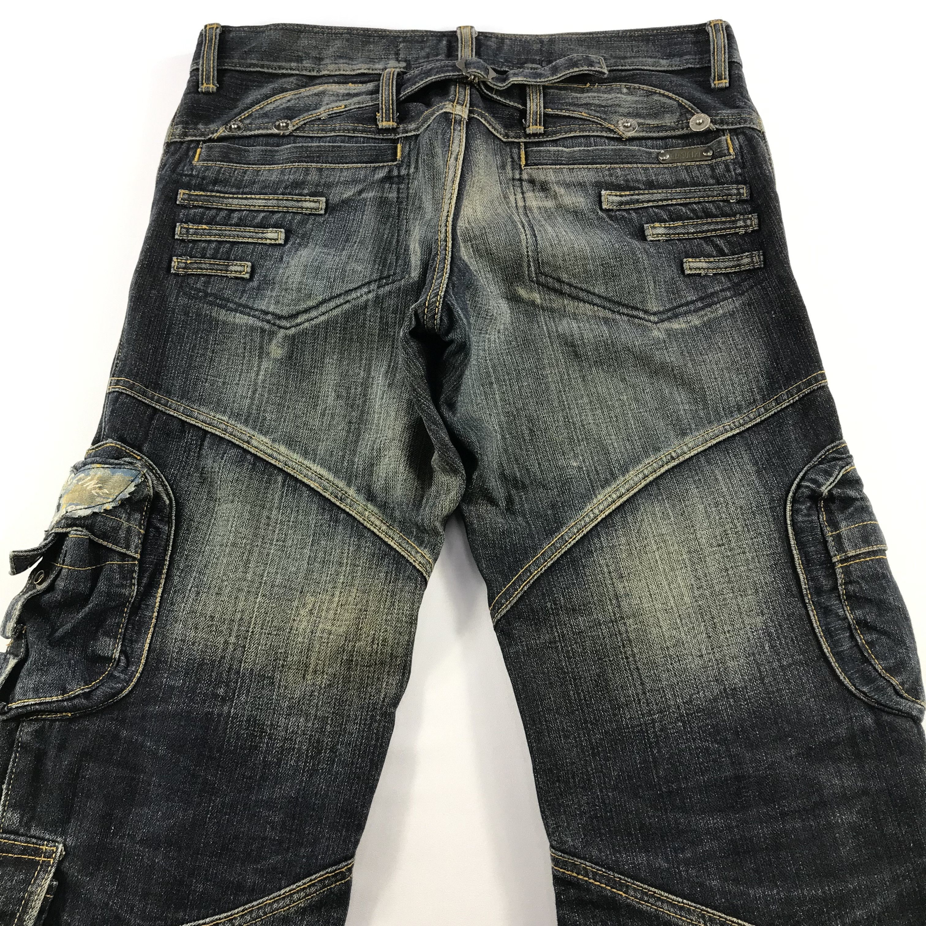 Japanese Brand Vintage Jeans De Art Cargo Jeans Multi Pocket Denim KJ3191 Size US 32 / EU 48 - 4 Thumbnail
