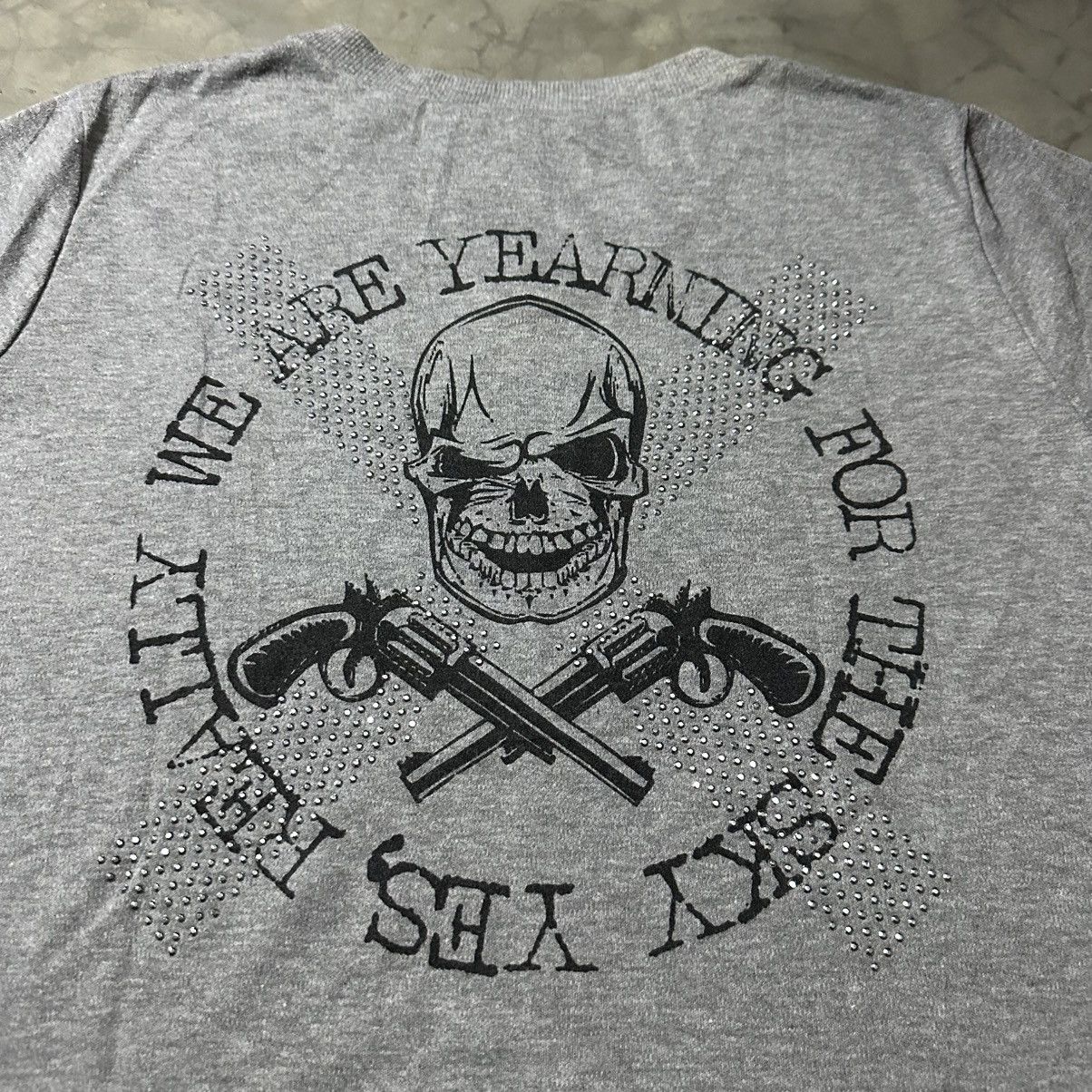 If Six Was Nine JAPANESE GOTHIC POEM SKULL WITHOUT MEET TSHIRT PUNK STYLE Size US M / EU 48-50 / 2 - 5 Thumbnail
