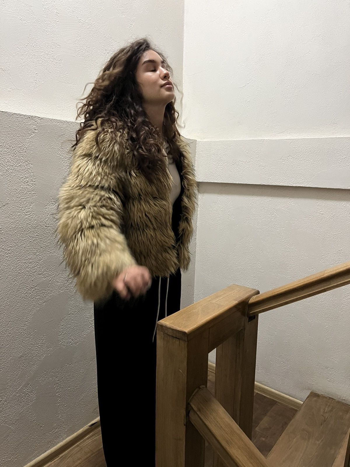 If Six Was Nine VINTAGE FAUX FUR COAT DESIGNER JACKET JAPAN STYLE CASUAL 90s Size S / US 4 / IT 40 - 4 Thumbnail
