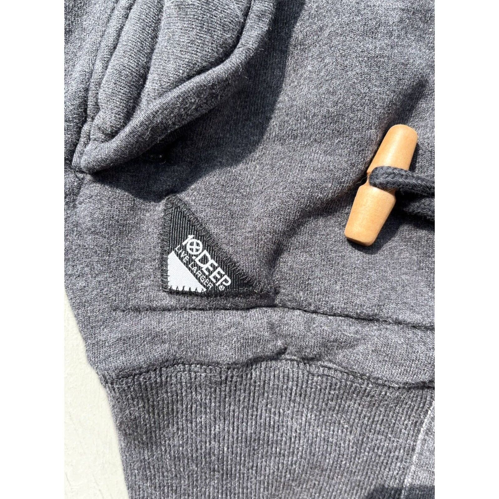 Vintage VINTAGE 10.Deep Hoodie Women Gray S Y2K Hip Hop City Heavyweight Toggle 100% Cotton Full Zip Logo Zipper Regular Lined Hooded Size L / US 10 / IT 46 - 7 Thumbnail