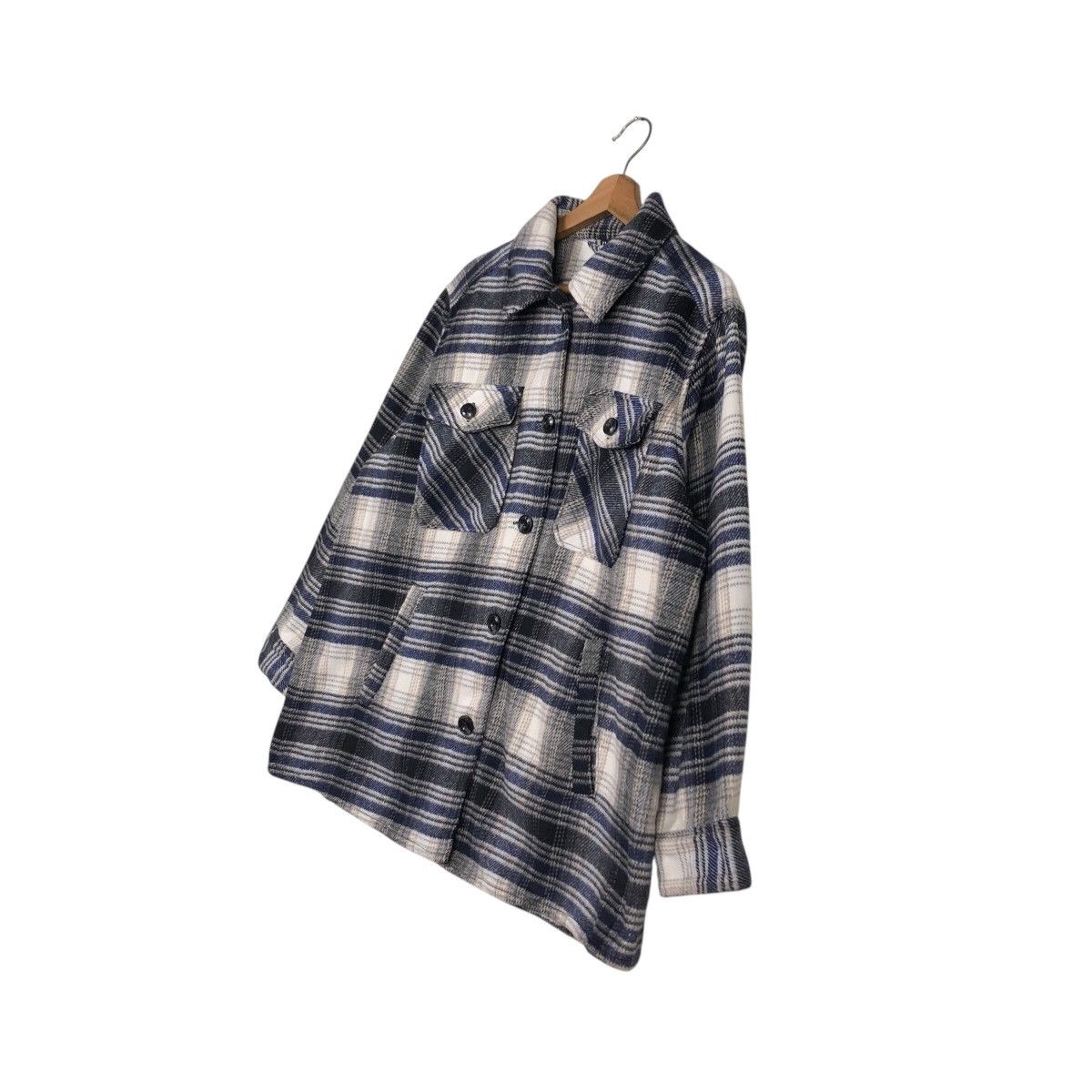 Japanese Brand 📌Vintage Flannel Jacket Wool Divided Tartan Issey Miyake Size US M / EU 48-50 / 2 - 3 Thumbnail