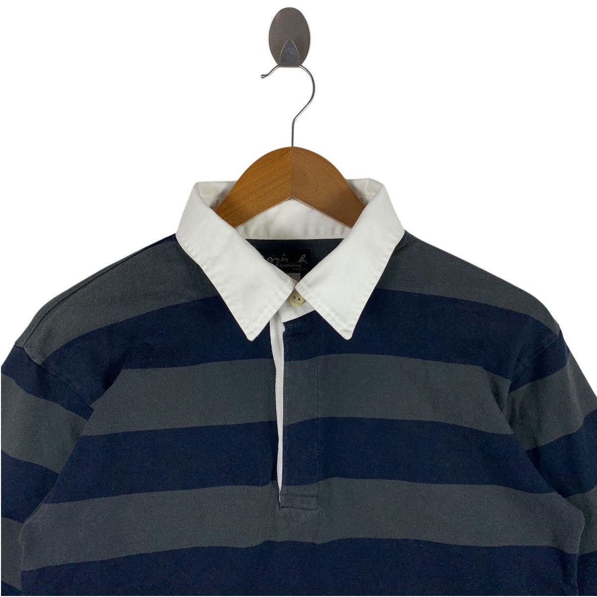 agnes b. Vintage agnès b. homme Striped Long-Sleeve Shirt Size US M / EU 48-50 / 2 - 2 Thumbnail