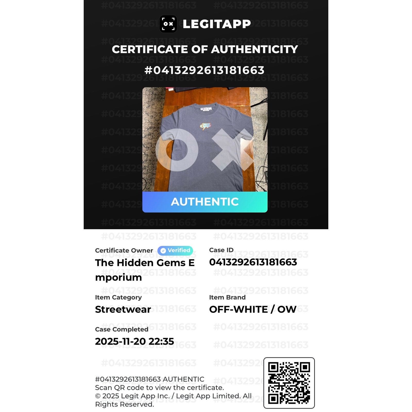 Off-White Off-White Degrade Thunder Outerspace Light Slim Graphic Tee Size US L / EU 52-54 / 3 - 2 Thumbnail