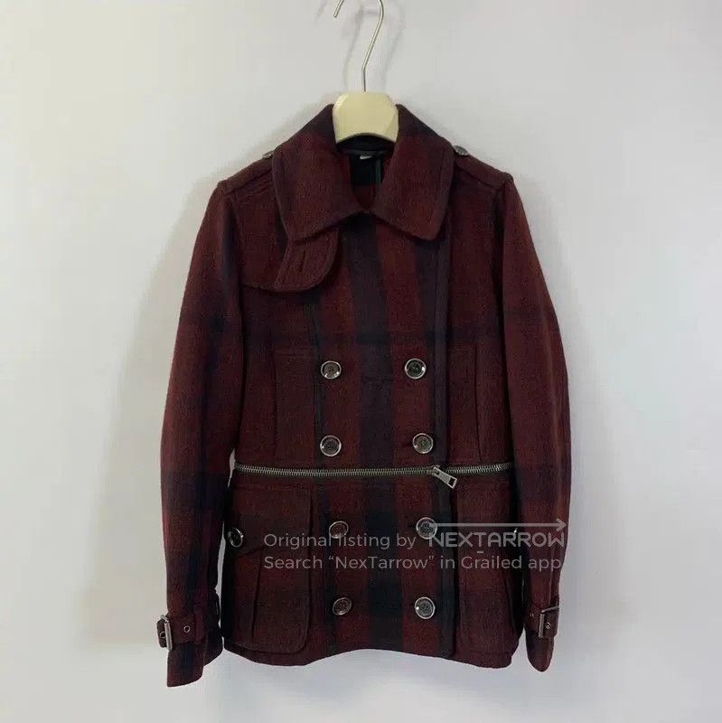 Louis Vuitton Burberry Red Wool Women's Trench Coat. Size XXS / US 00 / IT 34 - 1 Thumbnail
