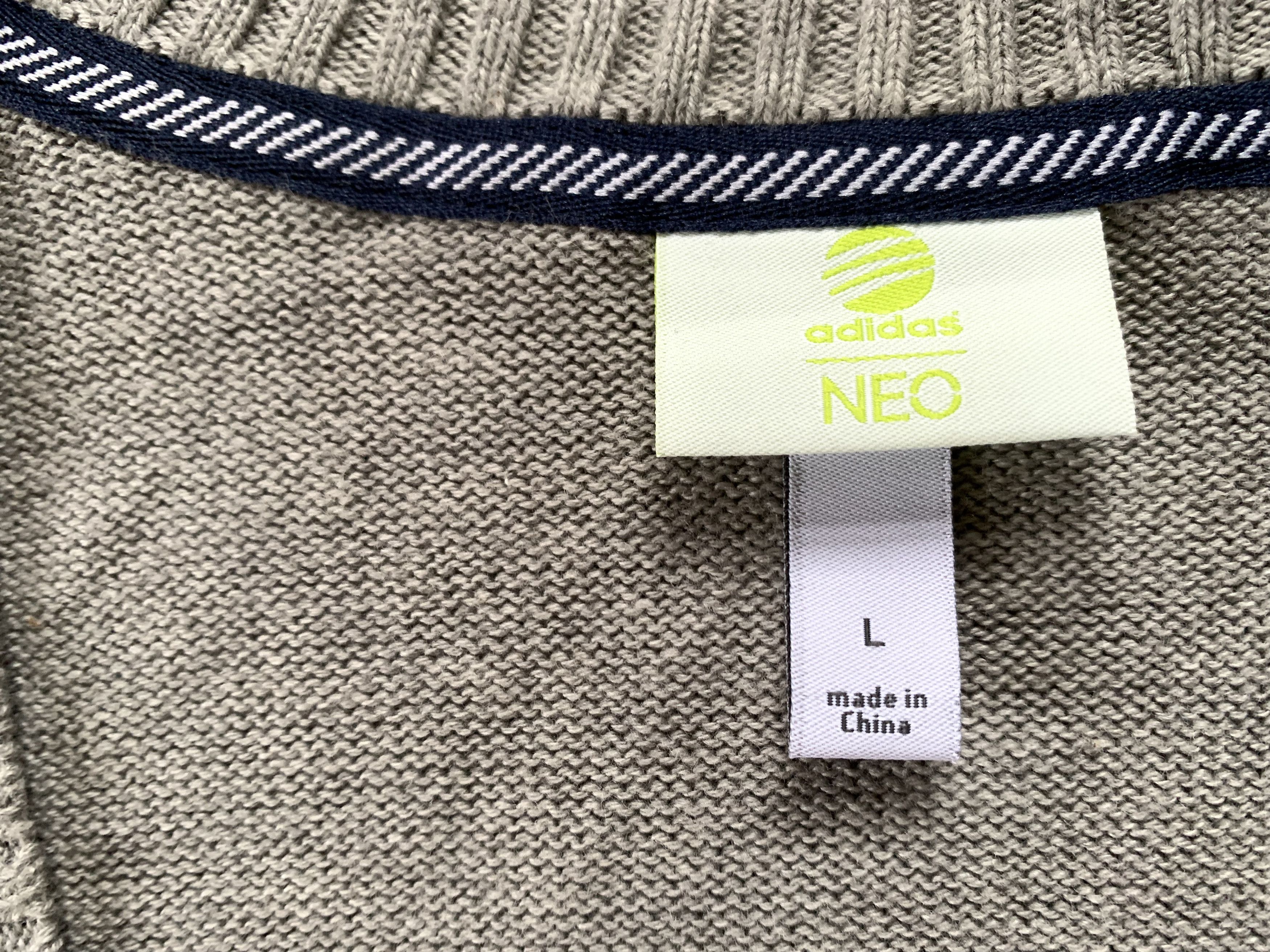 Adidas × Designer Rare Adidas Neo Knit Cotton Cardigan Size US L / EU 52-54 / 3 - 6 Thumbnail