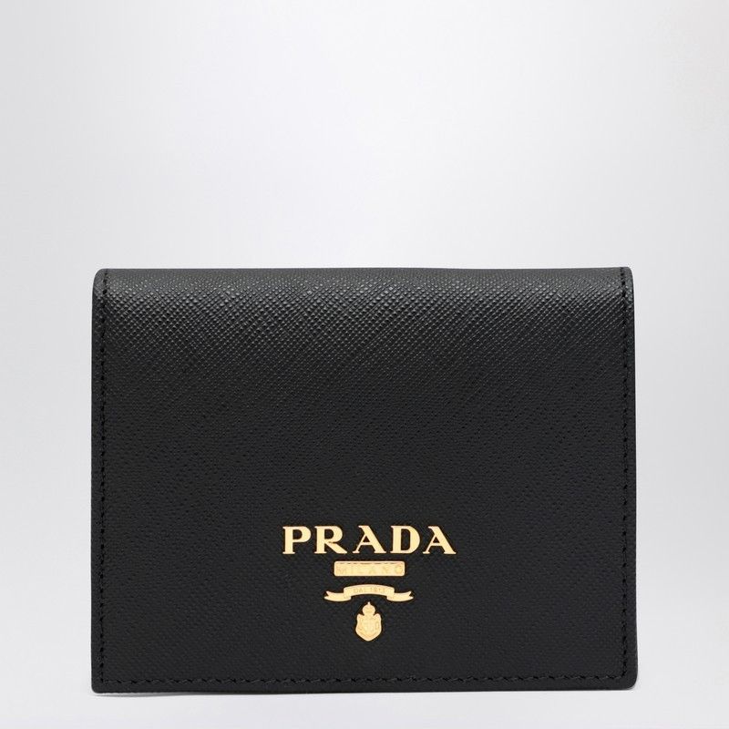 Prada Prada Black Saffiano Leather Small Wallet Size ONE SIZE - 1 Thumbnail