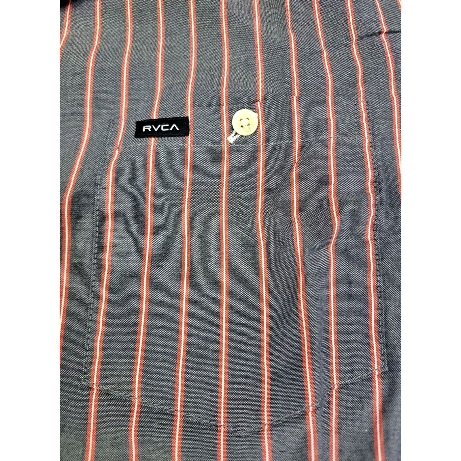 RVCA RVCA Shirt Men's Regular Long Sleeve Striped Button-Up XL Multicolor Size US XL / EU 56 / 4 - 3 Thumbnail