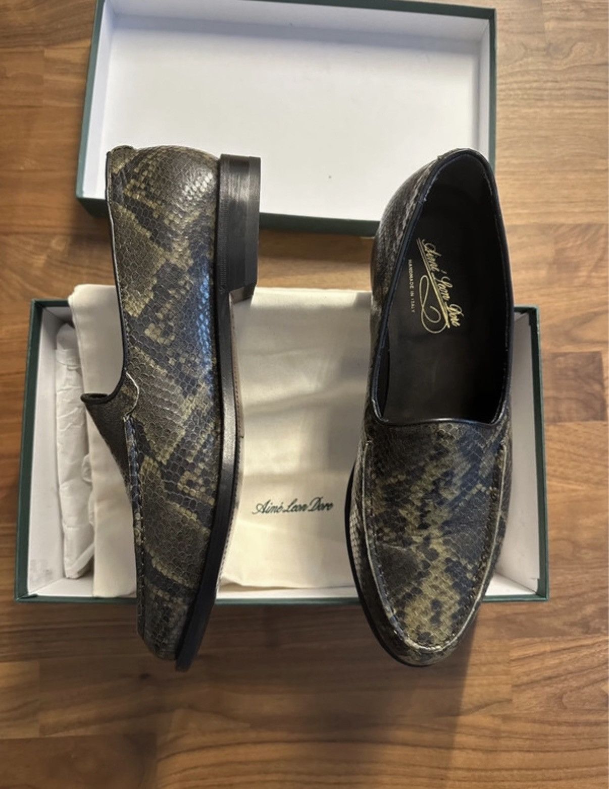 Aime Leon Dore Aimé Leon Dore venetian loafer snakeskin Size US 12 / EU 45 - 5 Thumbnail