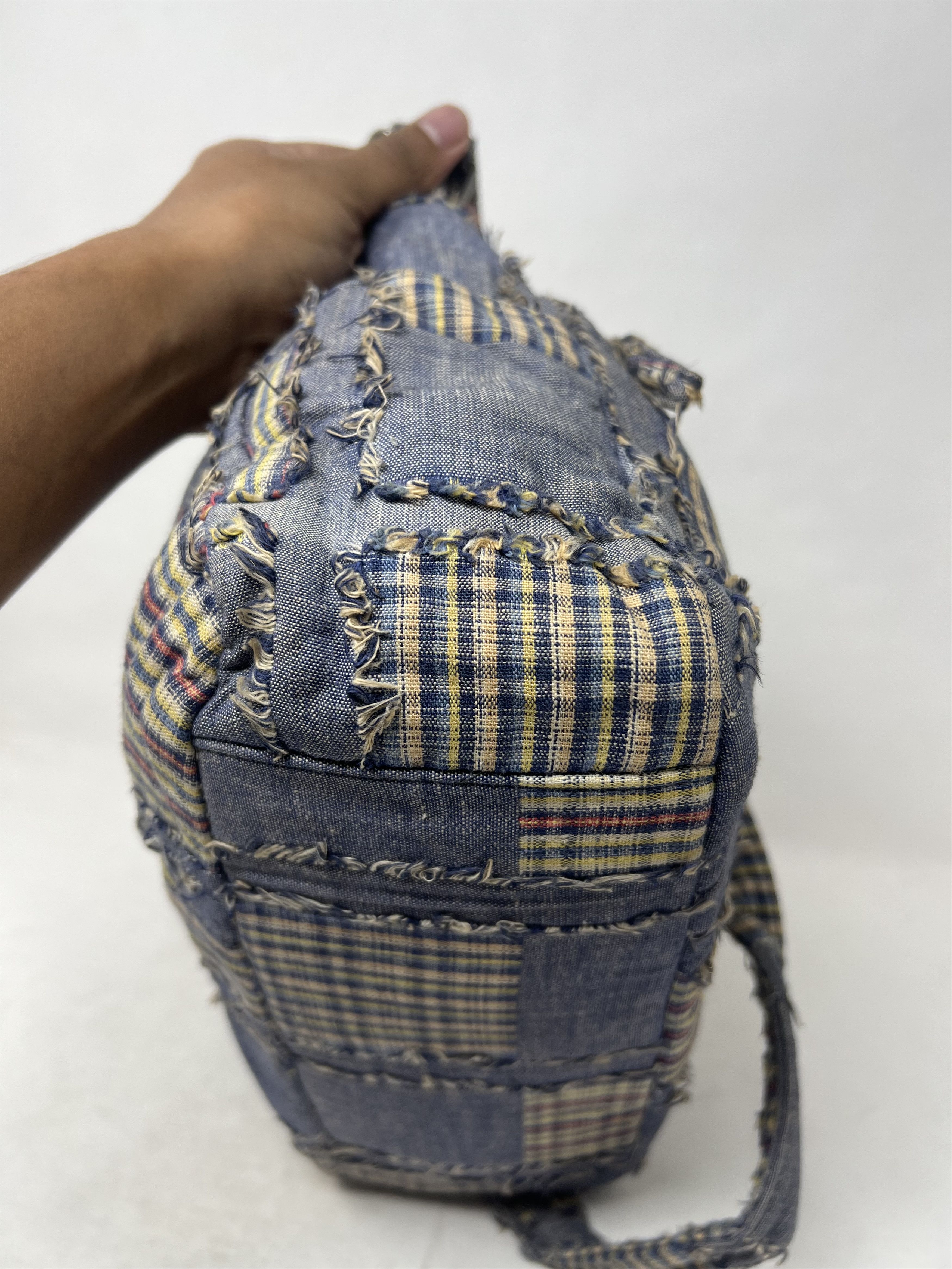 Japanese Brand Quilted Patchwork Boro Sashiko Shoulder Strap Bag Size ONE SIZE - 7 Thumbnail