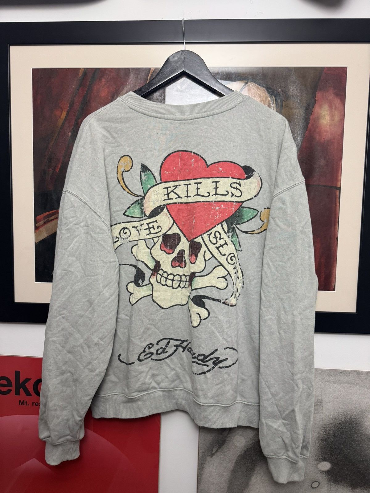 Ed Hardy Ed Hardy Christian Audigier Skull Heart Tattoo Love Crewneck Size US M / EU 48-50 / 2 - 1 Thumbnail