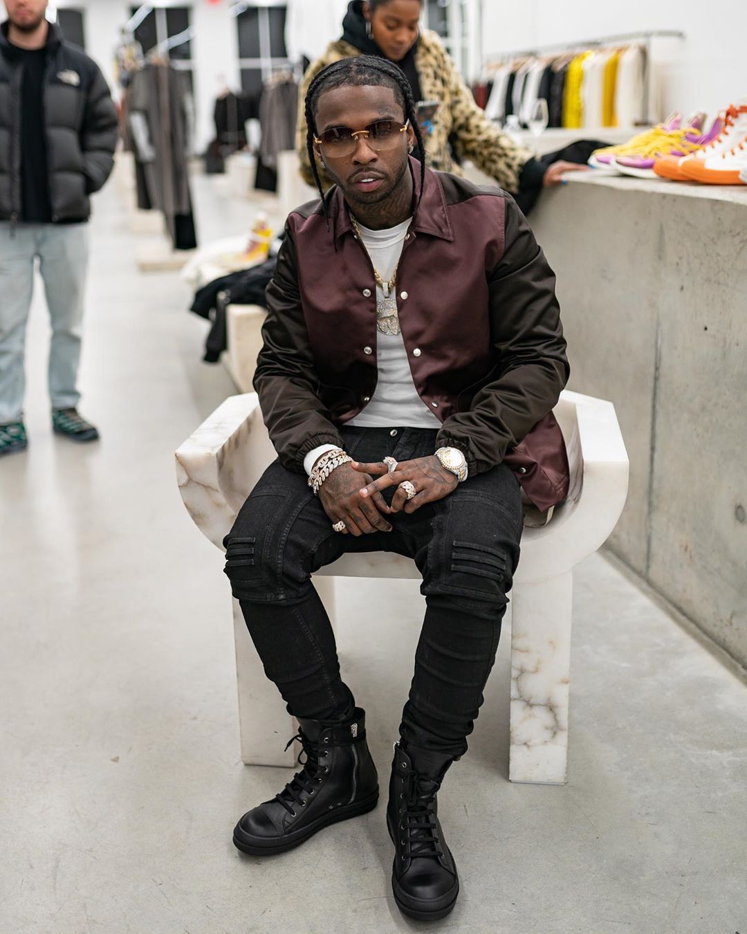 Rick Owens Rick Owens SS20 'TECUATL' Bauhaus Bomber Jacket Pop Smoke Size US L / EU 52-54 / 3 - 3 Thumbnail