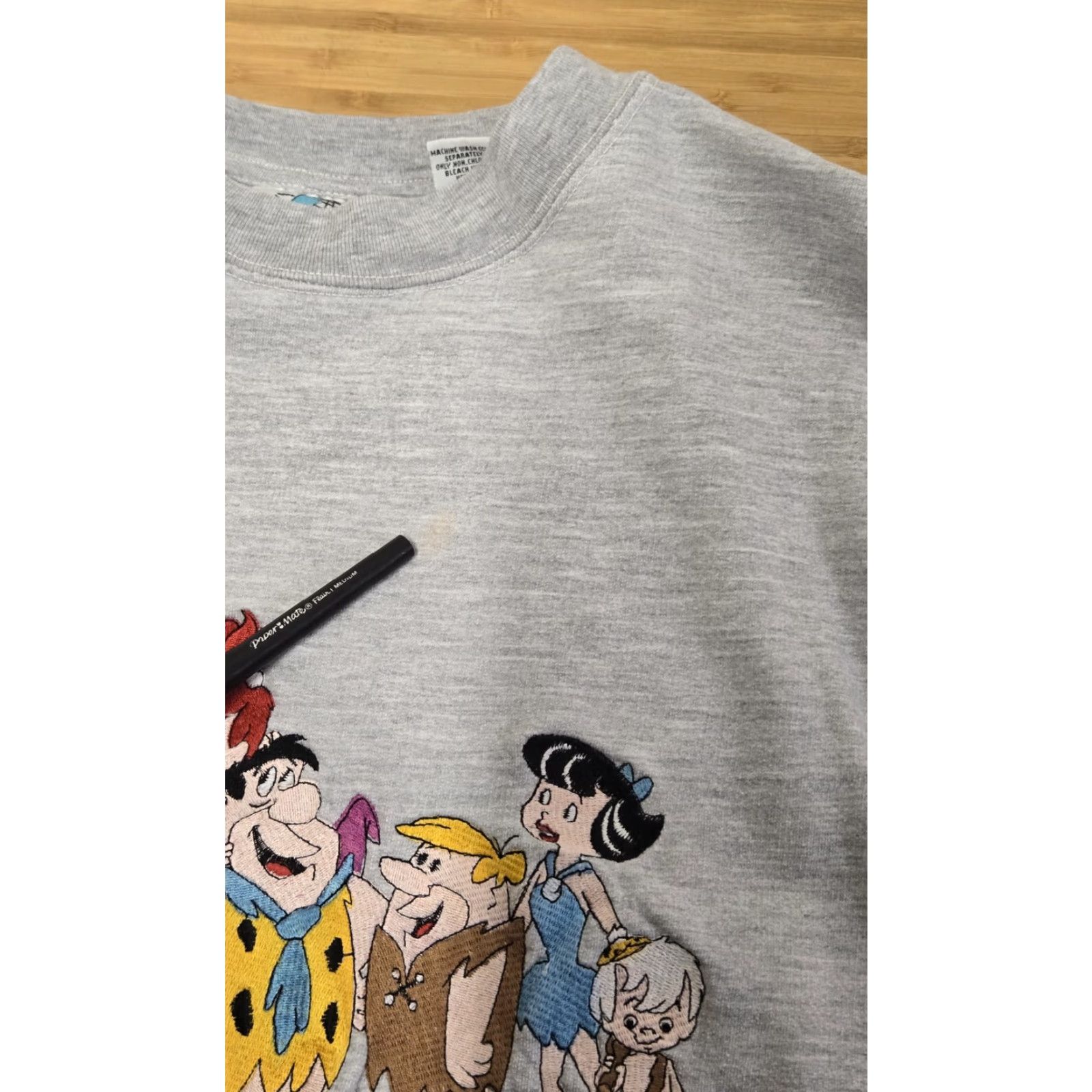 Vintage VINTAGE Flintstones Sweatshirt Mens XL Gray Blitzz Studios Cartoon Crewneck 90s TV Size US XL / EU 56 / 4 - 4 Thumbnail