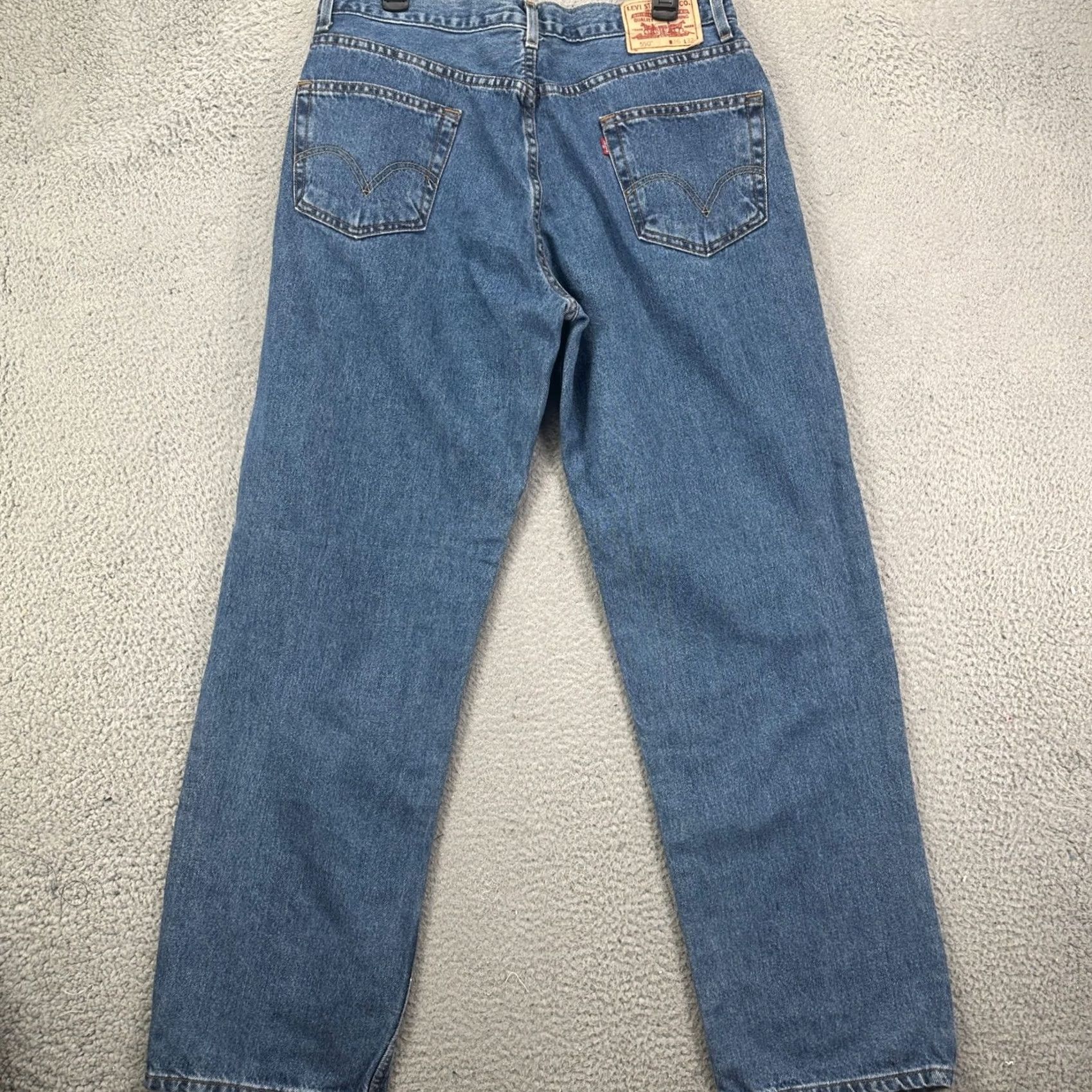 Levi's VINTAGE Levis 550 Men Relaxed Fit Jeans 36X32 Blue Straight Leg Red Tab 5 Pocket Casual Size US 36 / EU 52 - 2 Thumbnail
