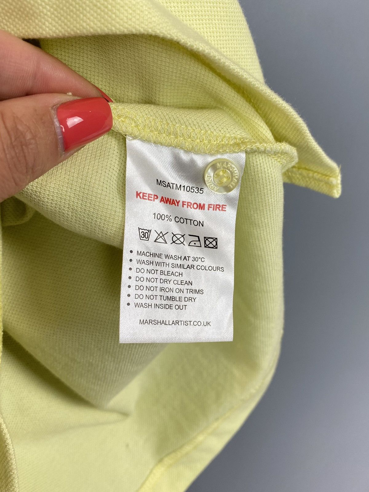 Marshall Artist Marshall Artist Short Sleeve Polo Shirt Men’s Size M Yellow Size US M / EU 48-50 / 2 - 4 Thumbnail