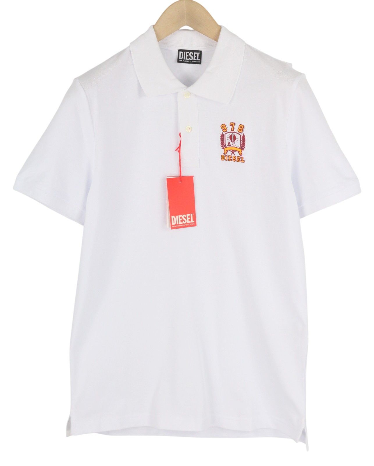 Diesel T-SMITH-E2 M White Patterned Logo T-Shirt 41166 Size US M / EU 48-50 / 2 - 1 Thumbnail
