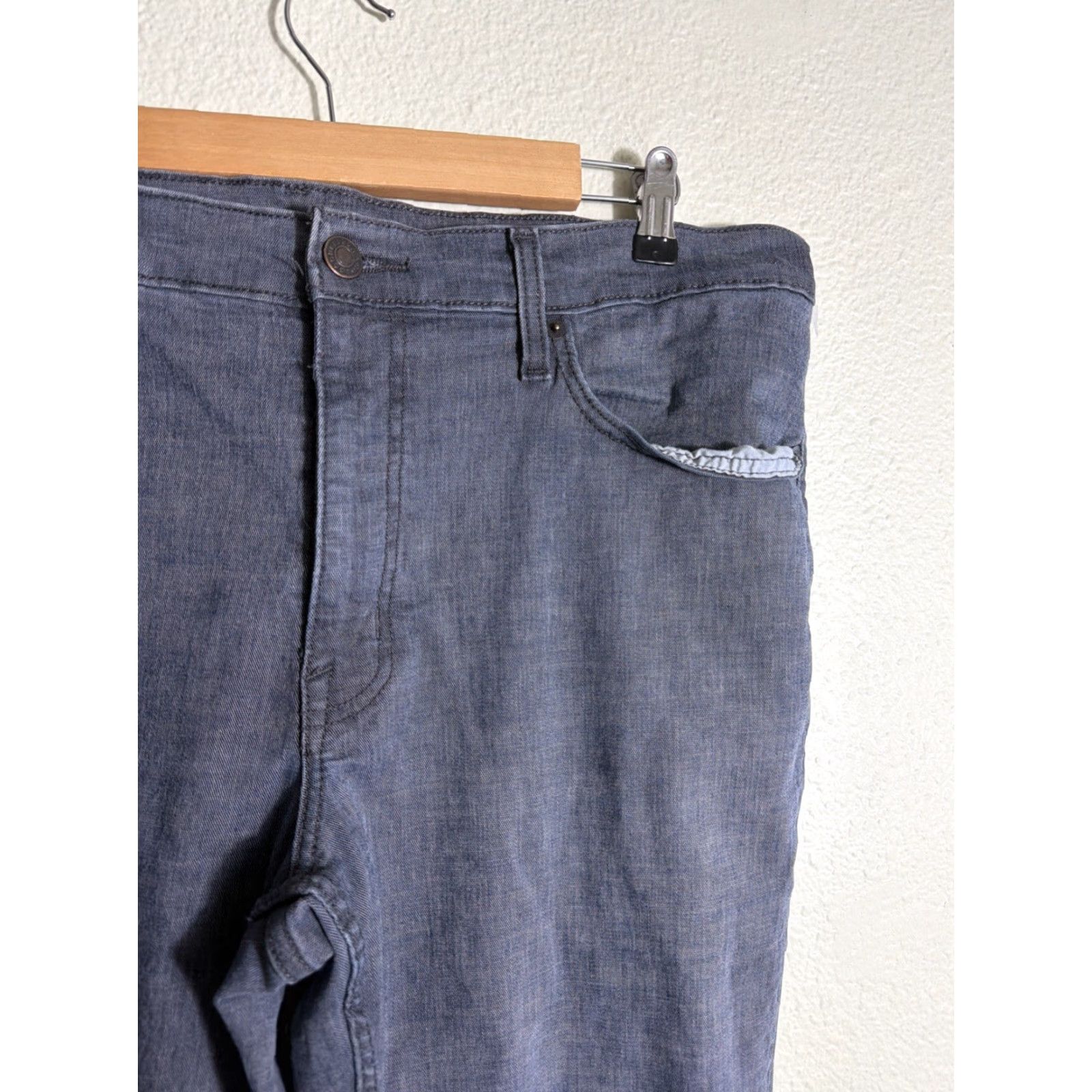 Vintage Goodfellow Jeans Slim Gray Straight 38x32 Regular Jeans Stretch Fair Trade Men Size US 38 / EU 54 - 5 Thumbnail