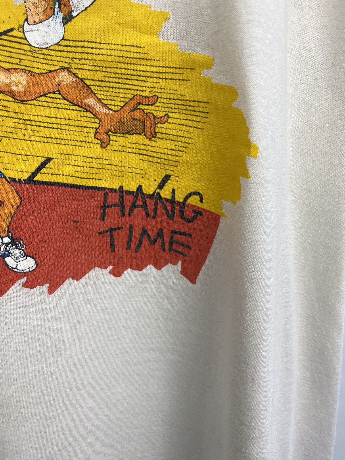 NBA 🇺🇸🏀 Vintage 1988 Art Airwaves Hang Time Rare Retro T-Shirt Size US L / EU 52-54 / 3 - 7 Thumbnail