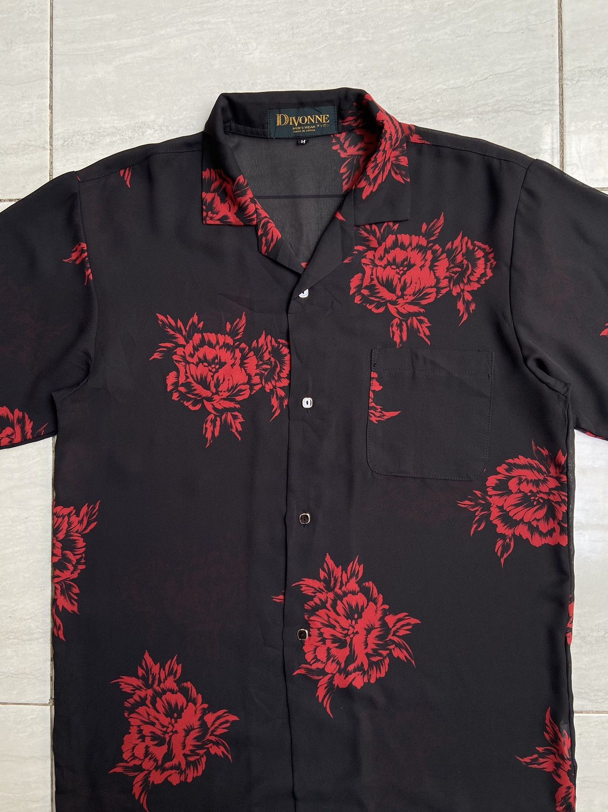 Designer × Japanese Brand DIVONNE Black Motive Shirt Size US S / EU 44-46 / 1 - 8 Thumbnail