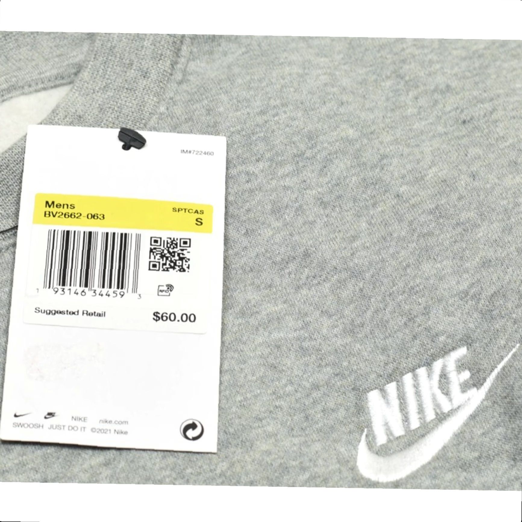 Nike Nike Men’s Regular Size S Grey Fleece Crewneck Sweatshirt Classic Pullover Size US S / EU 44-46 / 1 - 3 Thumbnail