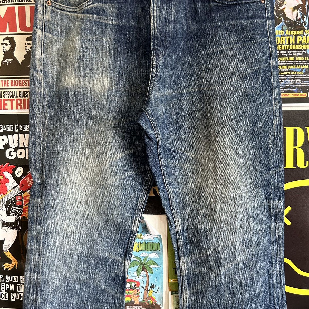 Vintage Vintage Rag Machine Blue Wash Distressed Denim Size US 34 / EU 50 - 3 Thumbnail