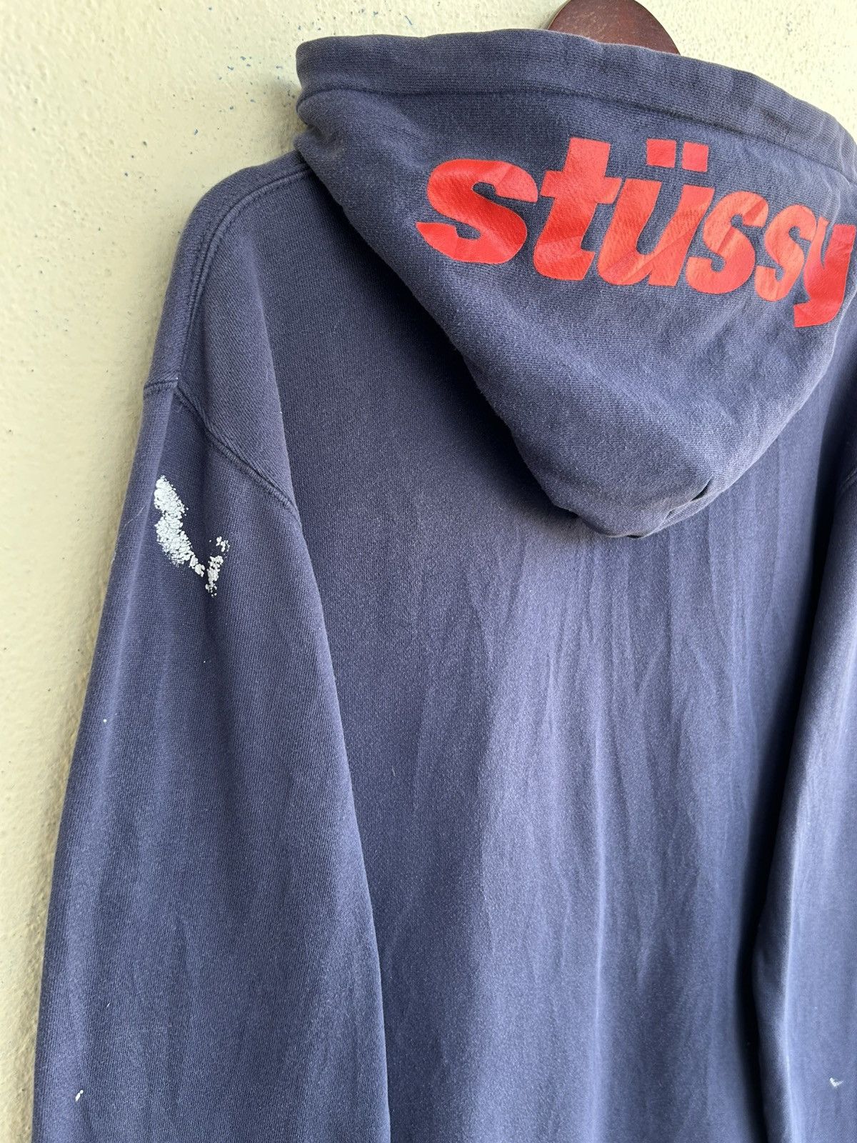Stussy Stussy Spell Out Paint Splatered Pull Over Hoodie Size US L / EU 52-54 / 3 - 9 Thumbnail