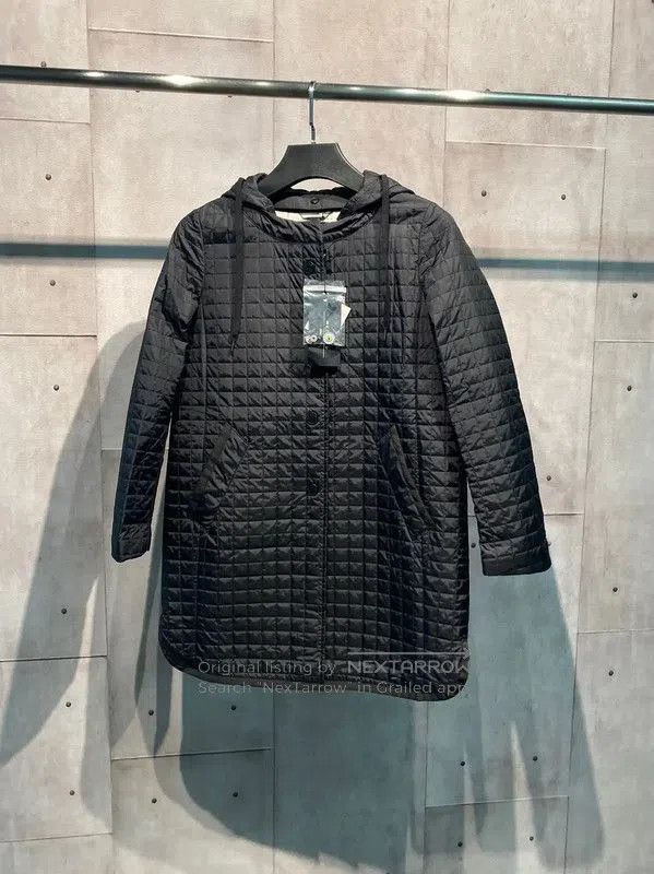 Max Mara MaxMara Black Quilted Cotton Winter Coat . Size S / US 4 / IT 40 - 1 Thumbnail