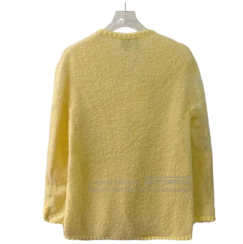 Miu Miu Miu Miu Yellow Wool Cardigan with Logo . Size XS / US 0-2 / IT 36-38 - 2 Thumbnail