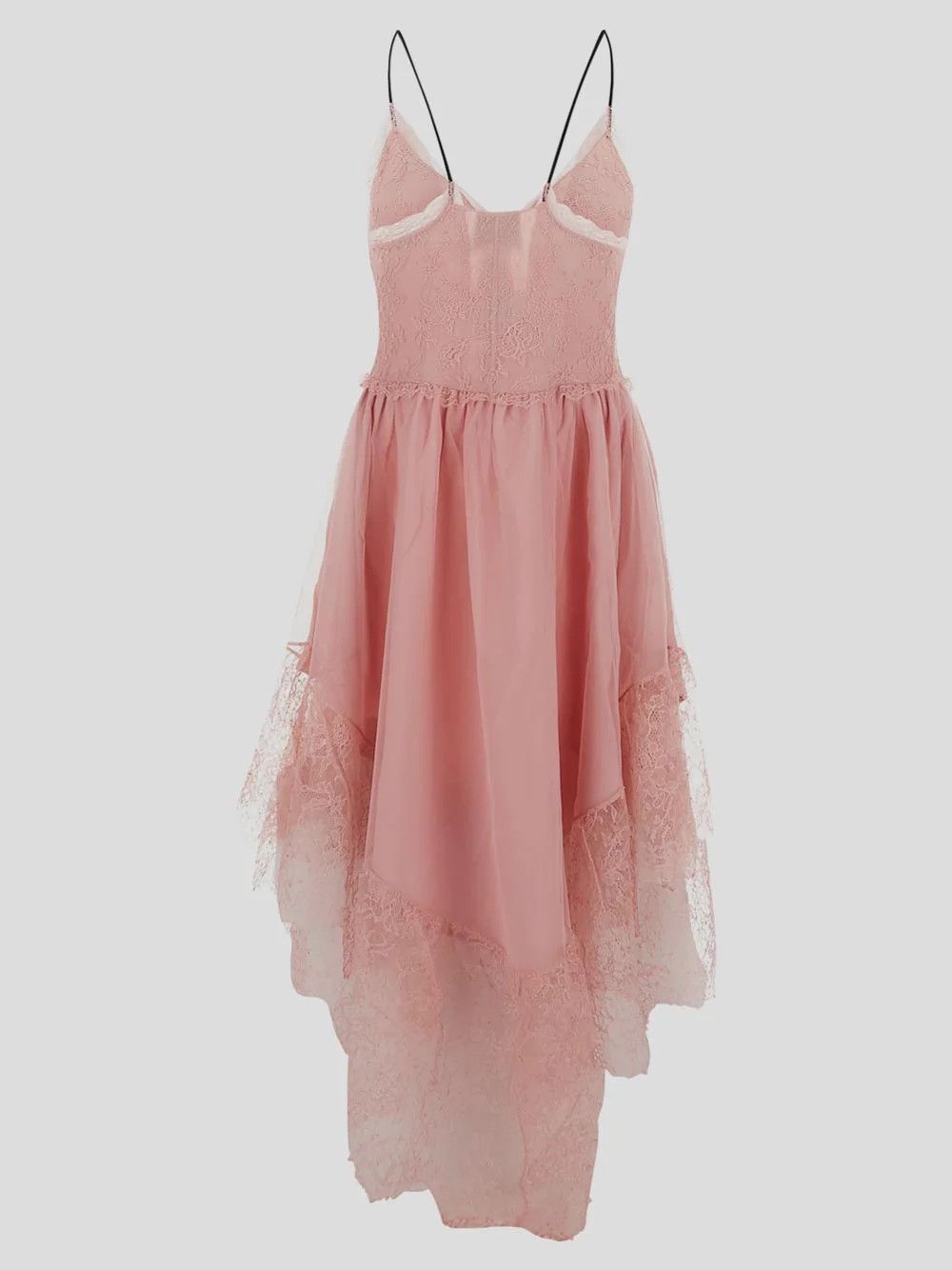 Gucci o1s1wg111025 Chiffon Lingerie Midi Dress in Pink Size XL / US 12-14 / IT 48-50 - 2 Thumbnail