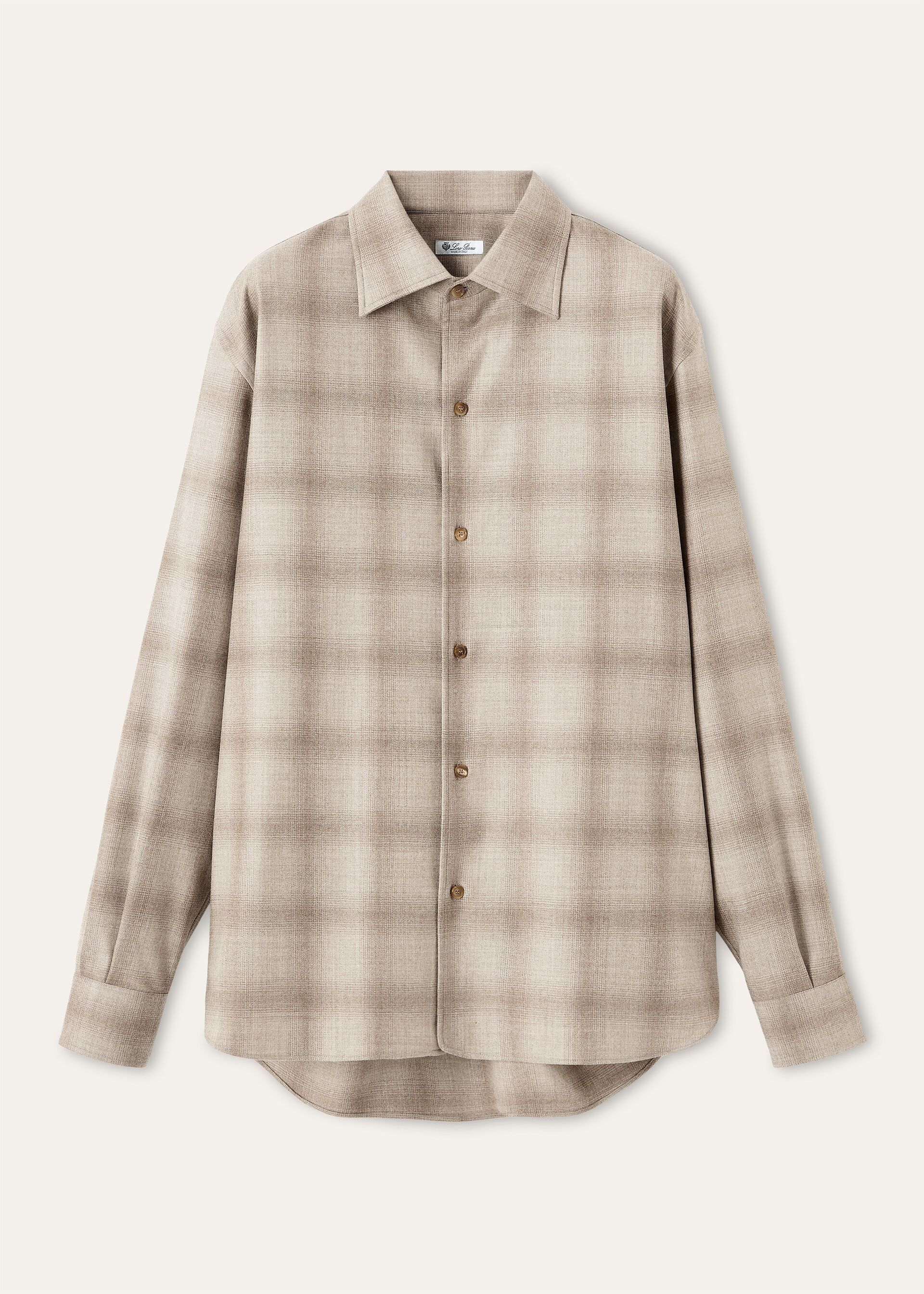 Loro Piana os11x0426 FAR0347 Franco Shirt in Light Brown Size XS / US 0-2 / IT 36-38 - 1 Thumbnail