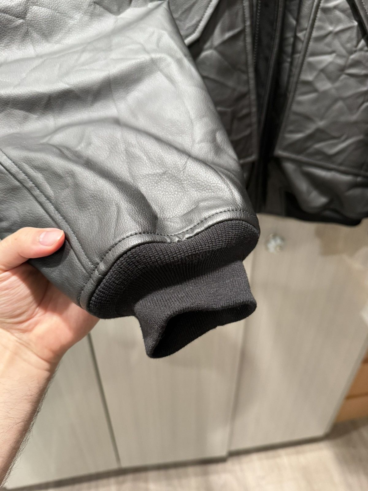 Balenciaga Balenciaga Oversized Grainy Cactus Leather Quilted Jacket Size US M / EU 48-50 / 2 - 6 Thumbnail