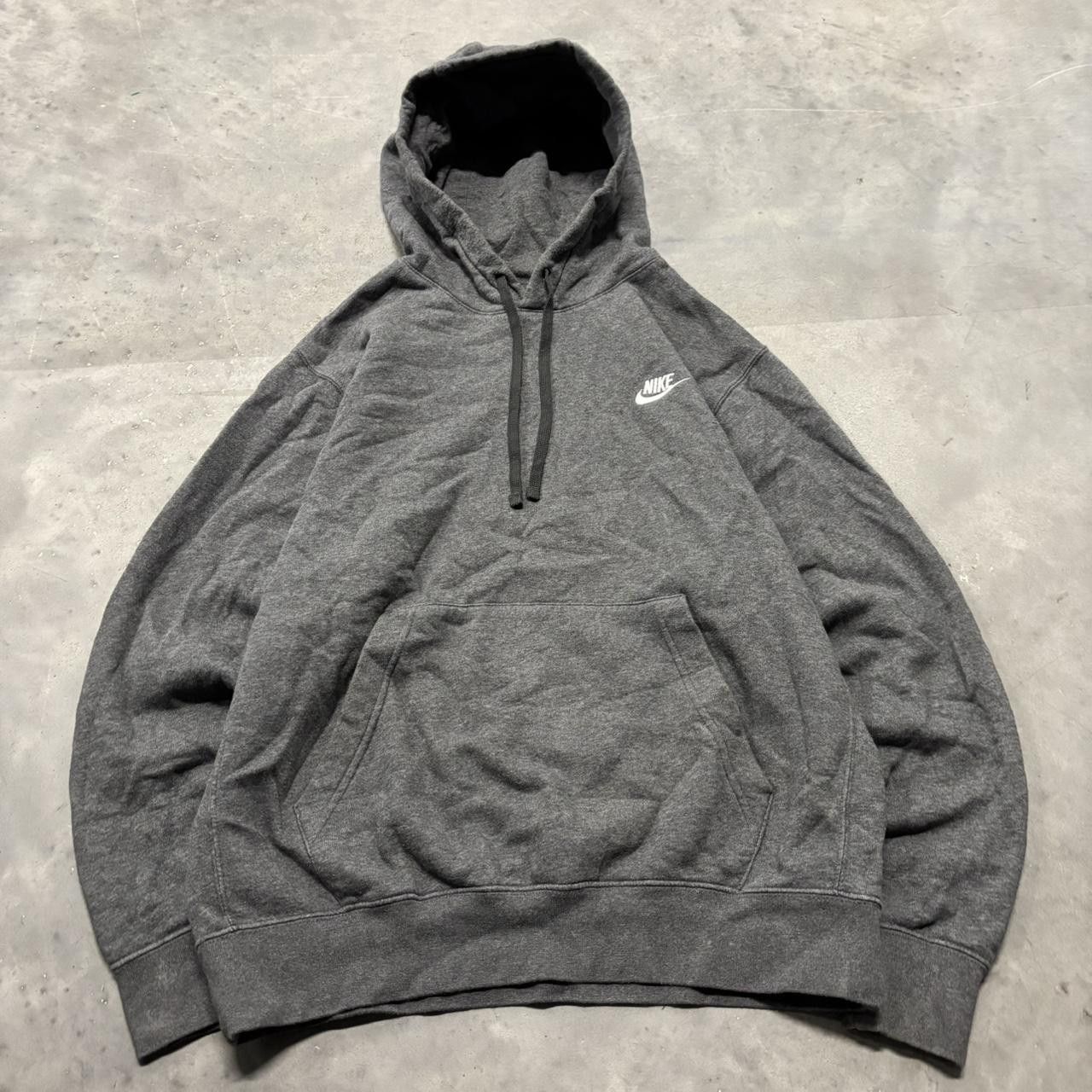 Nike × Vintage Crazy Vintage Y2K/2000s Grey Nike Streetwear Essential Hoodie! Size US M / EU 48-50 / 2 - 1 Thumbnail