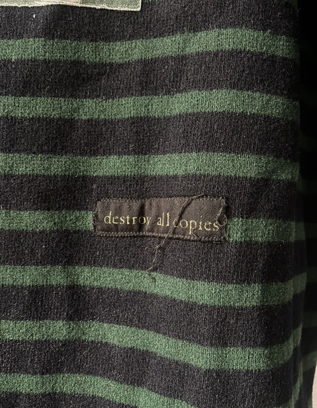 Raf Simons AW2001-2002 “Riot, Riot, Riot” Patched Striped Sweater Size US L / EU 52-54 / 3 - 8 Thumbnail
