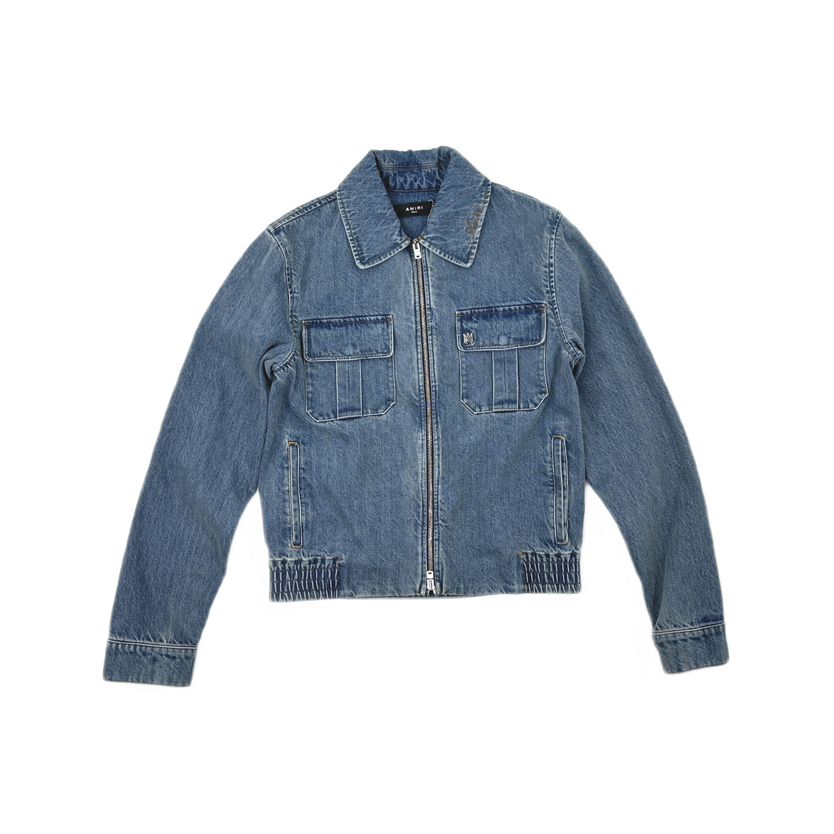 Amiri AMIRI Logo Denim Jacket Size S Size US S / EU 44-46 / 1 - 1 Thumbnail