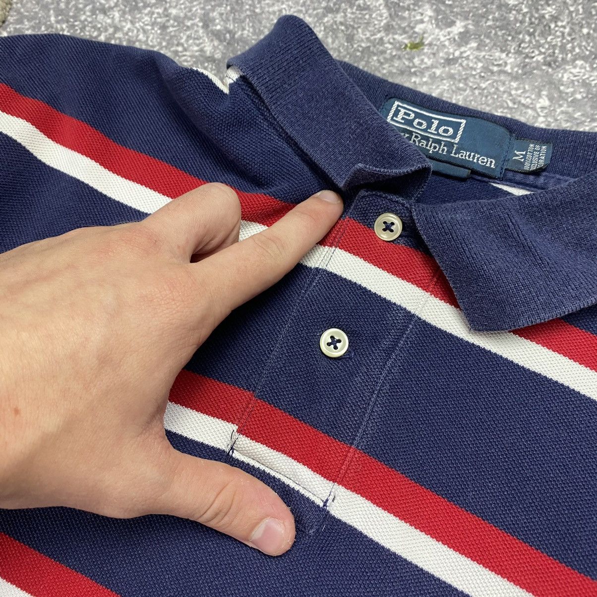 Vintage Vintage Polo Ralph Lauren Small Logo striped y2k polo Size US M / EU 48-50 / 2 - 6 Thumbnail