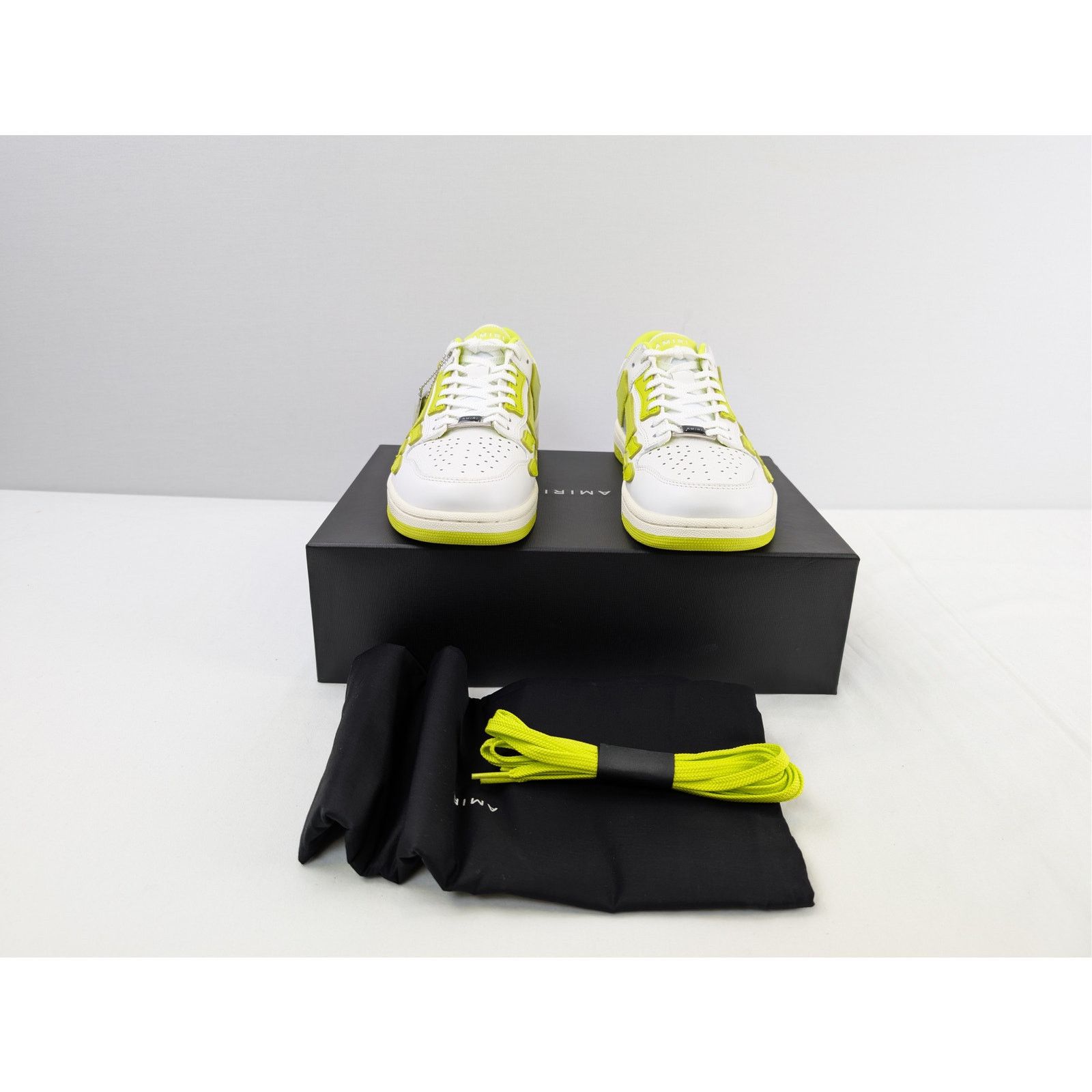 Amiri o1rshd1 Skel top Low / Skeleton Top Low Sneakers Neon Yellow Size US 9 / EU 42 - 13 Thumbnail