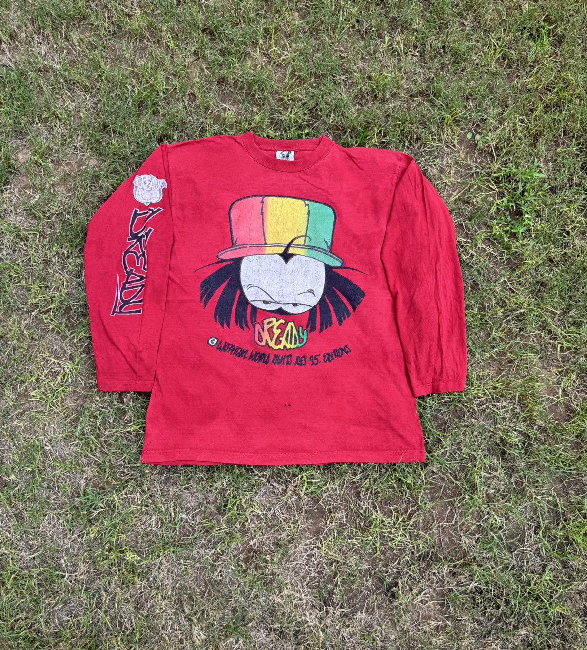 Vintage 90s Dready Smoke Weed Faded Long Sleeve Shirt Size US XL / EU 56 / 4 - 1 Thumbnail