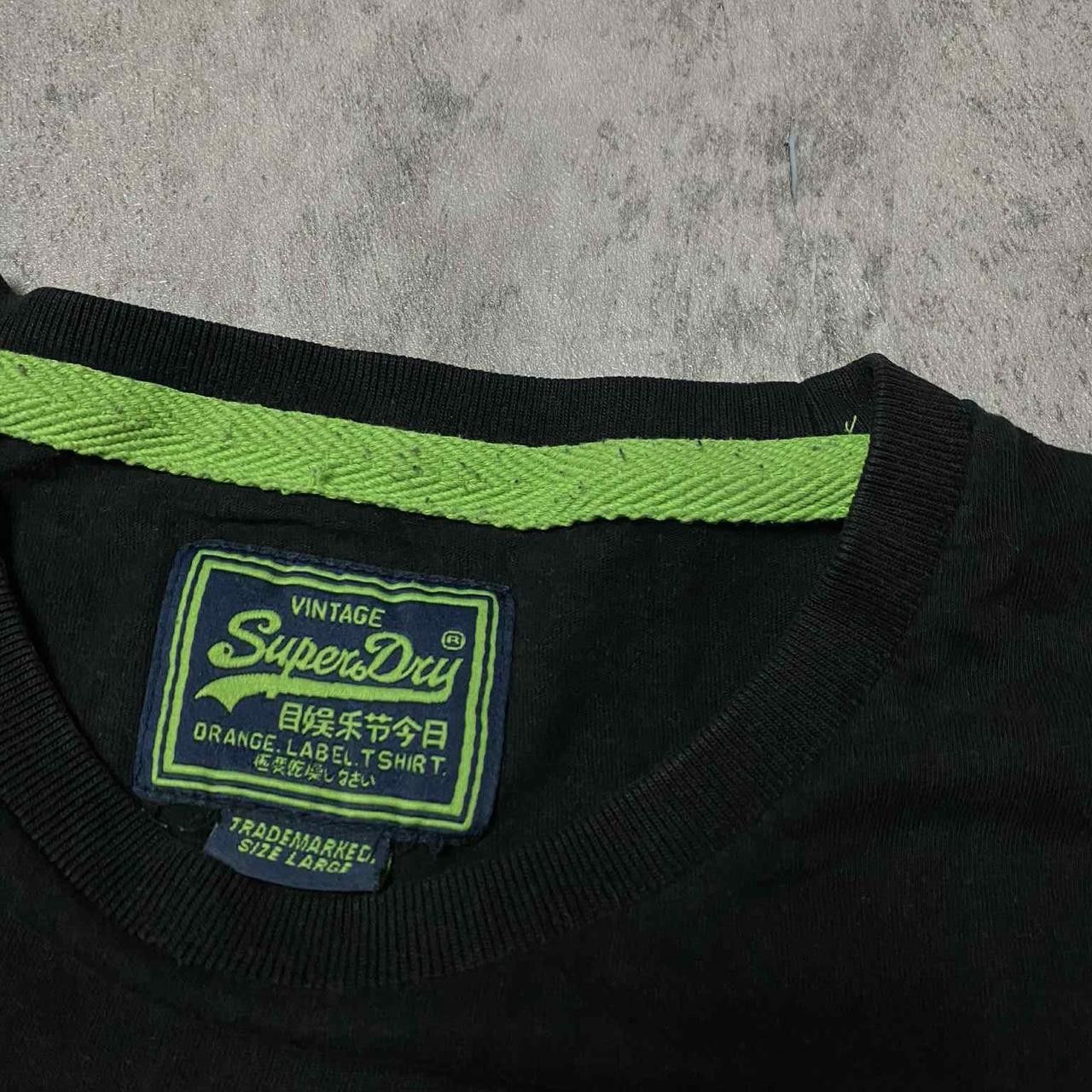 Superdry Black Superdry T-shirt with green accents Size US L / EU 52-54 / 3 - 3 Thumbnail