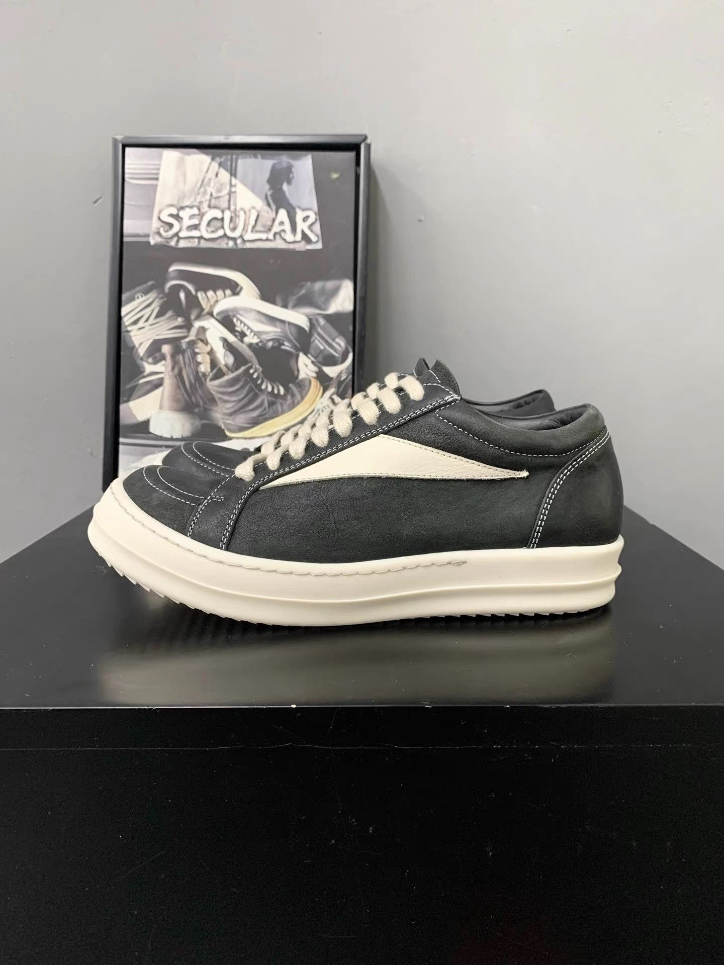 Rick Owens Rick Owens 24SS Mainline Leather Vans K34 Size US 7 / IT 37 - 2 Thumbnail