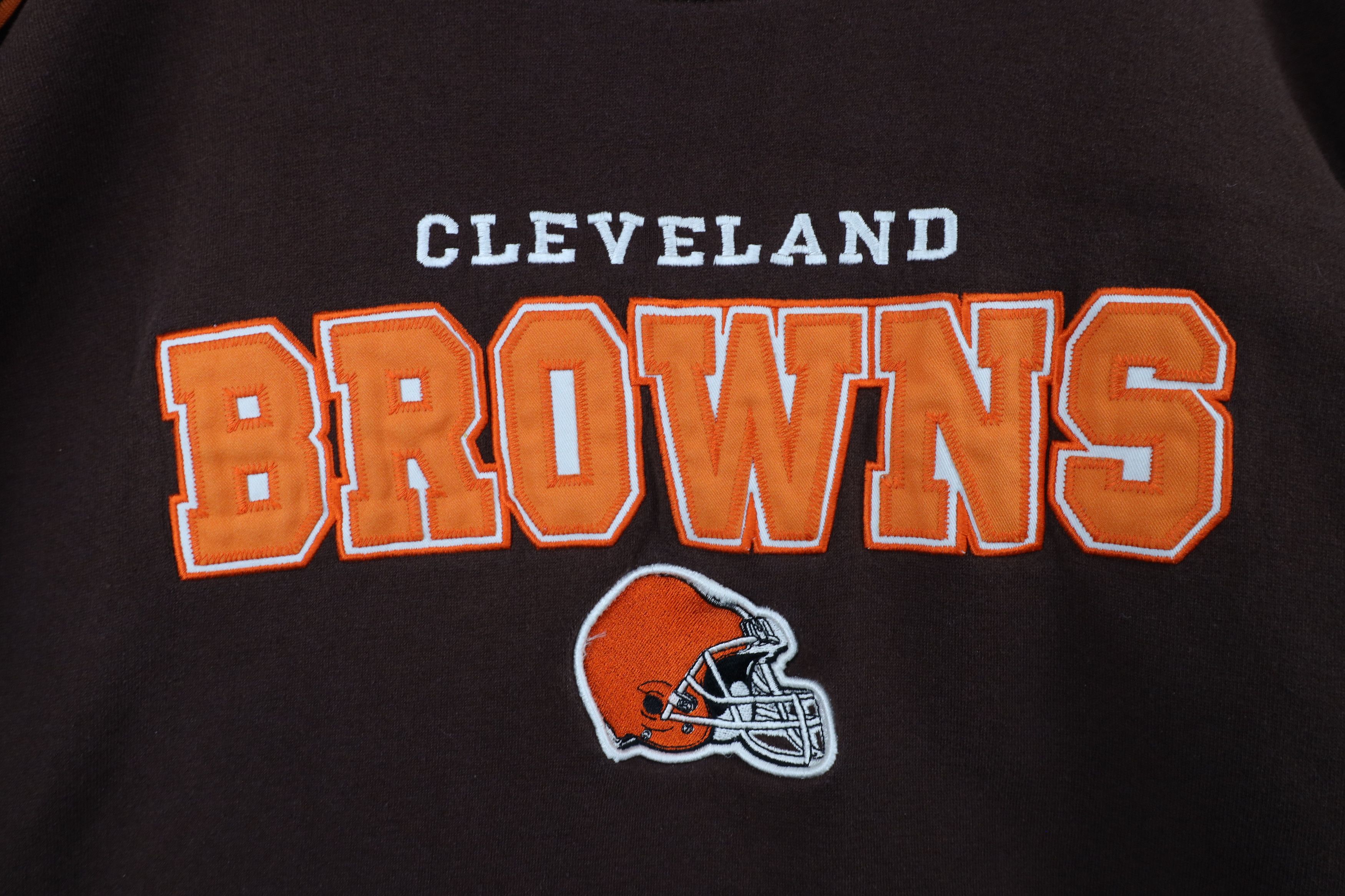 Vintage Vintage 90s Spell Heavy Cleveland Browns Football Sweatshirt Size US XXL / EU 58 / 5 - 4 Thumbnail