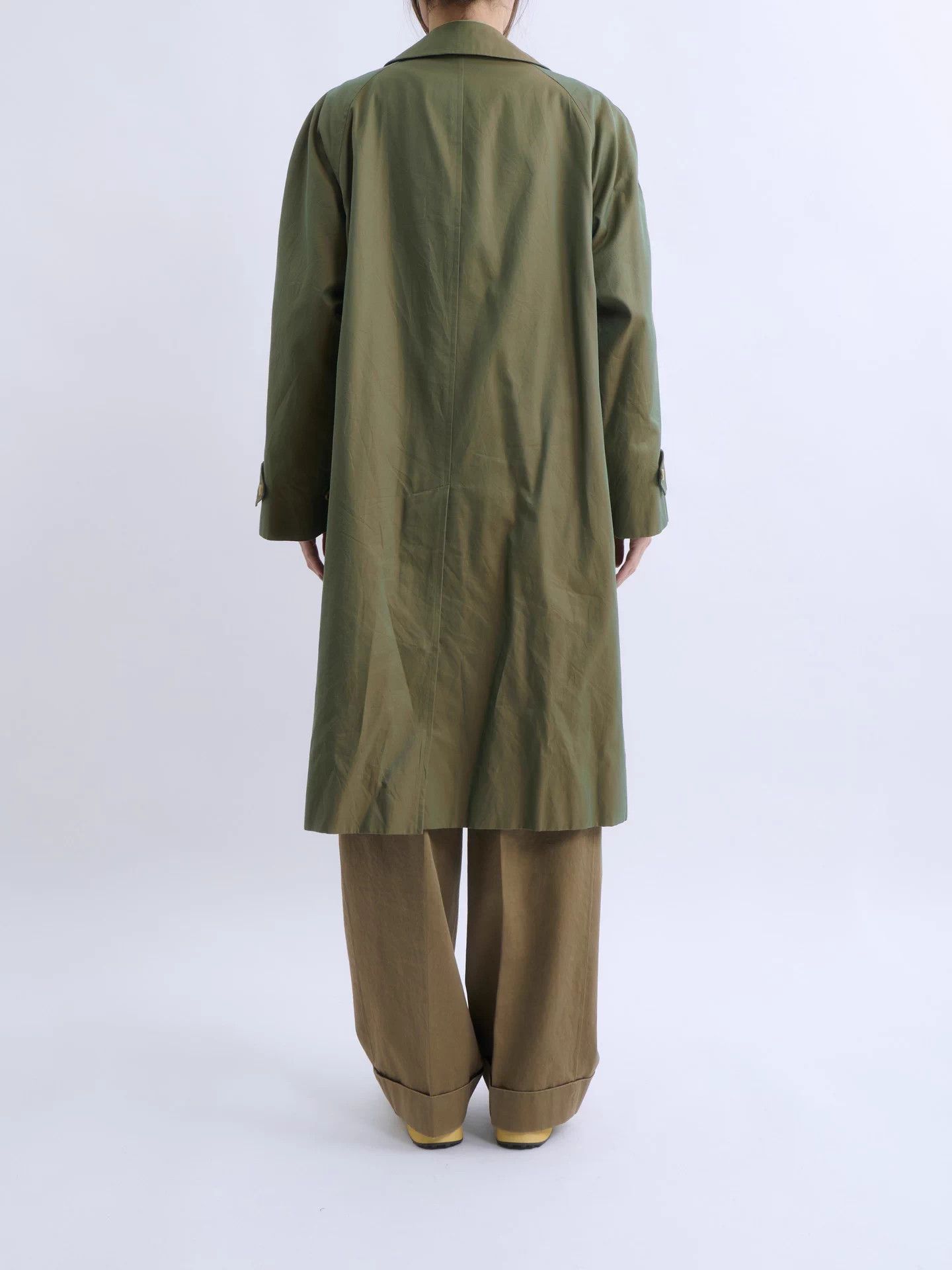 Burberry Burberrys 90s Classic Jade Green Trench Coat Size L / US 10 / IT 46 - 3 Thumbnail