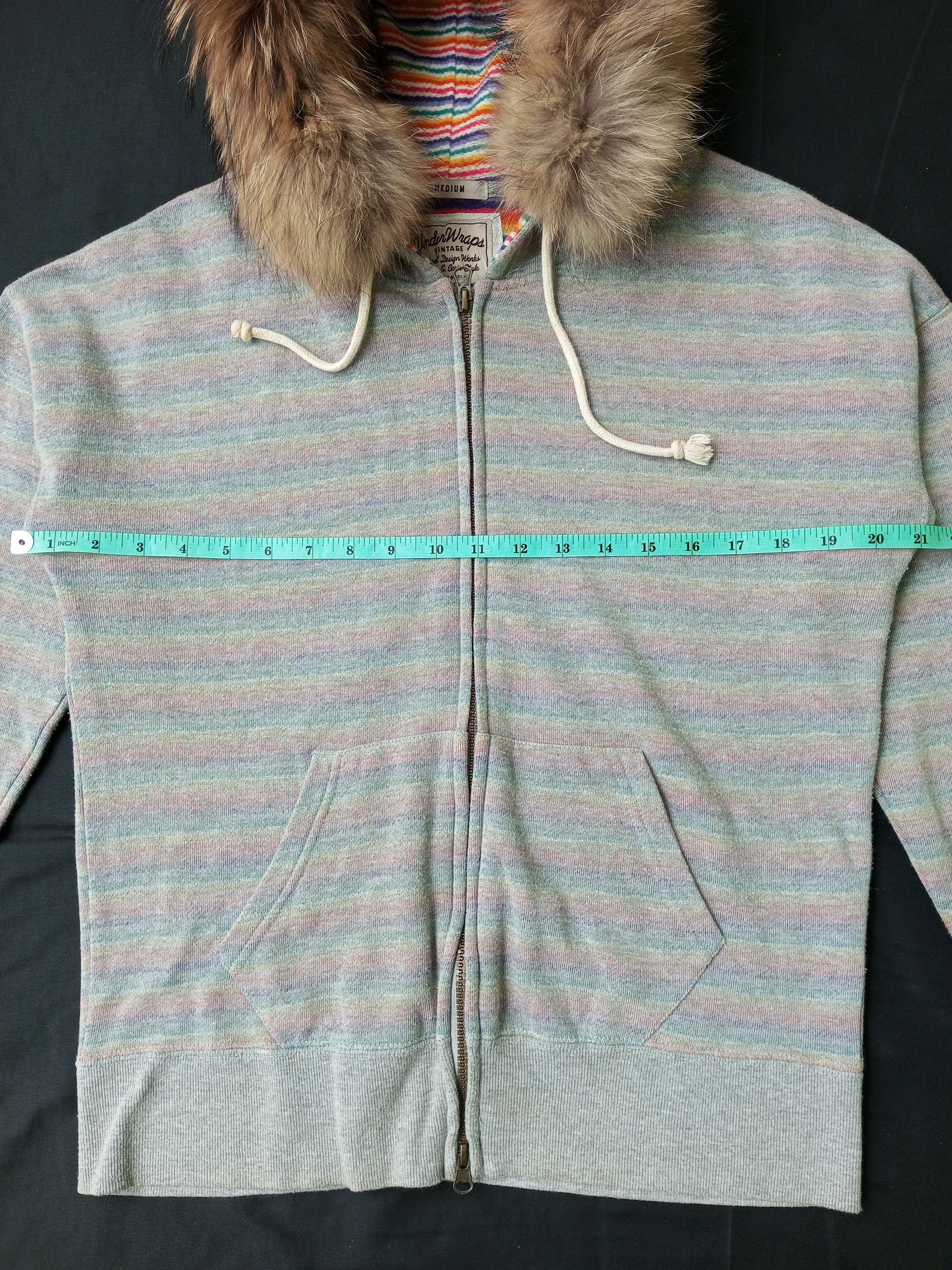 If Six Was Nine UNDER WRAPS Rainbow inside Fur Zip Up Hoodie Size US M / EU 48-50 / 2 - 9 Thumbnail