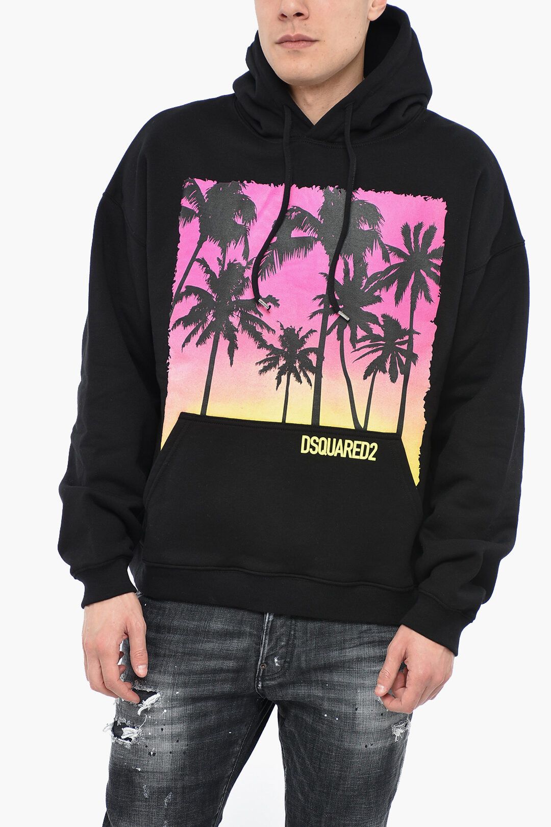 image of Dsquared2 Og1Mm0424 Sunrise Hoodie In Black, Men's (Size Medium)